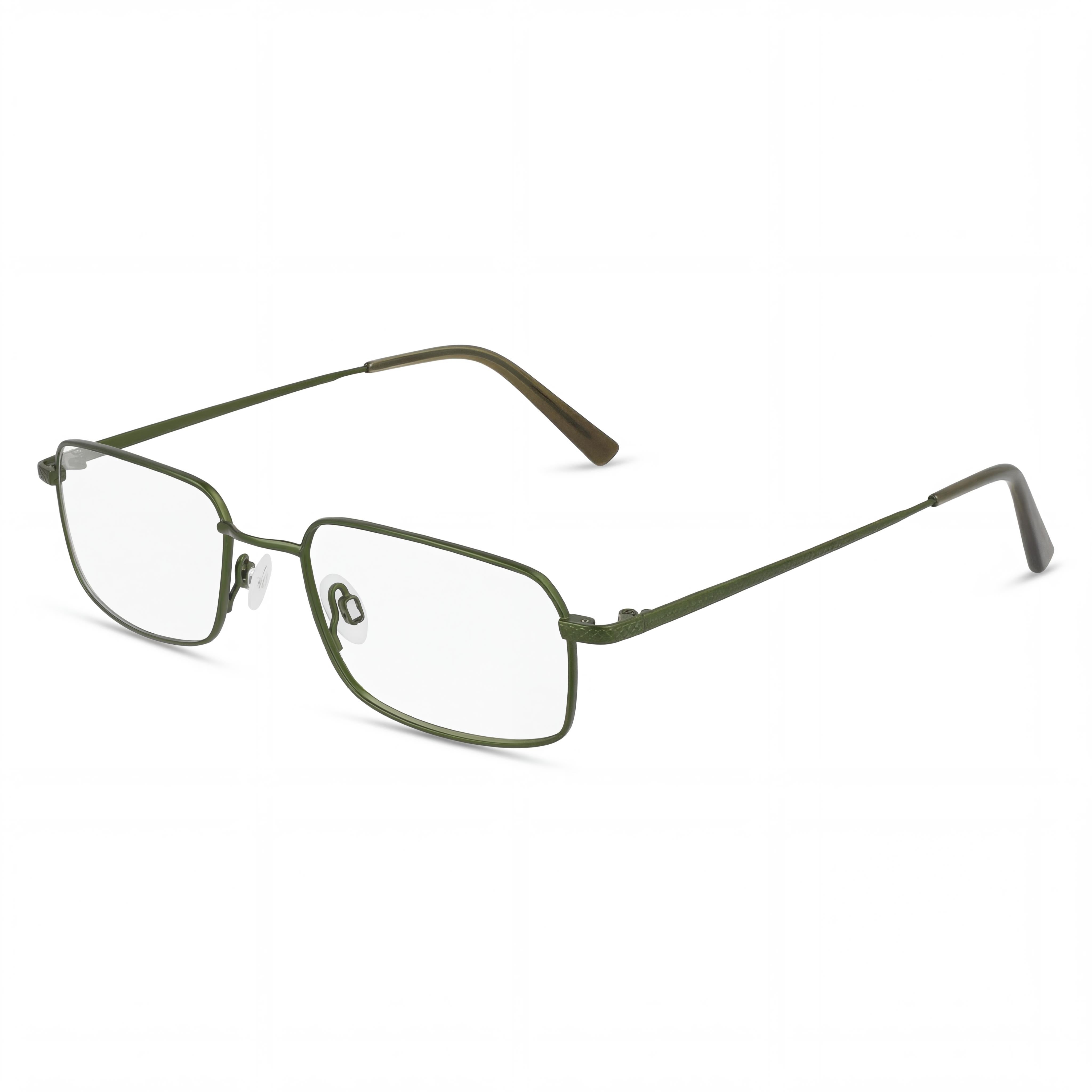 Gafas de acetato para hombre Flexon H6074 con montura satinada color oliva | Ancho de lente 52 mm | Ancho de puente 18 mm | Longitud de patilla 145 mm, Photo 1