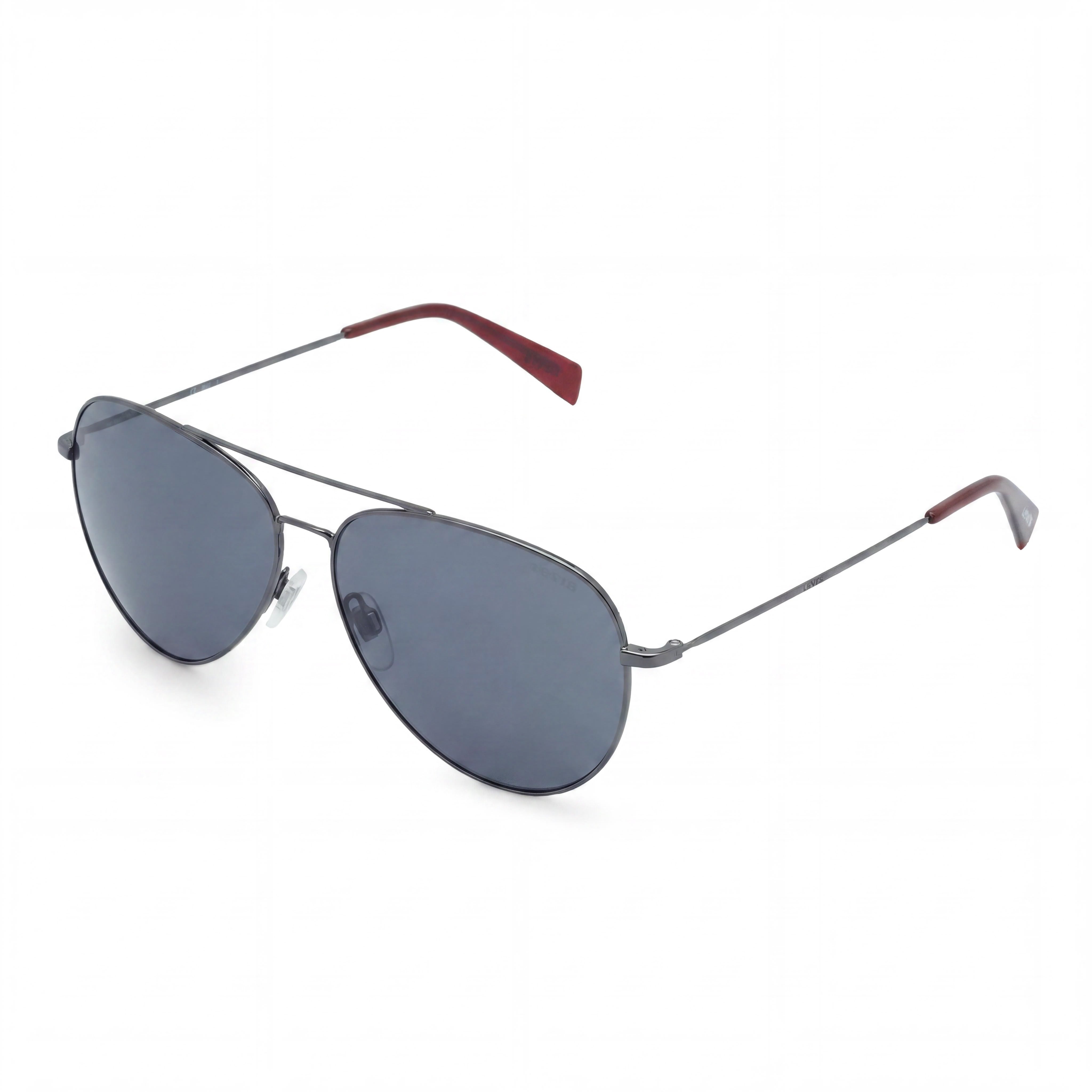 Levi's Lv 1006/S Unisex Pilot Dark Ruthenium Red Metal Frame UV 400 Polycarbonate Lenses Sunglasses 60mm, Photo 1
