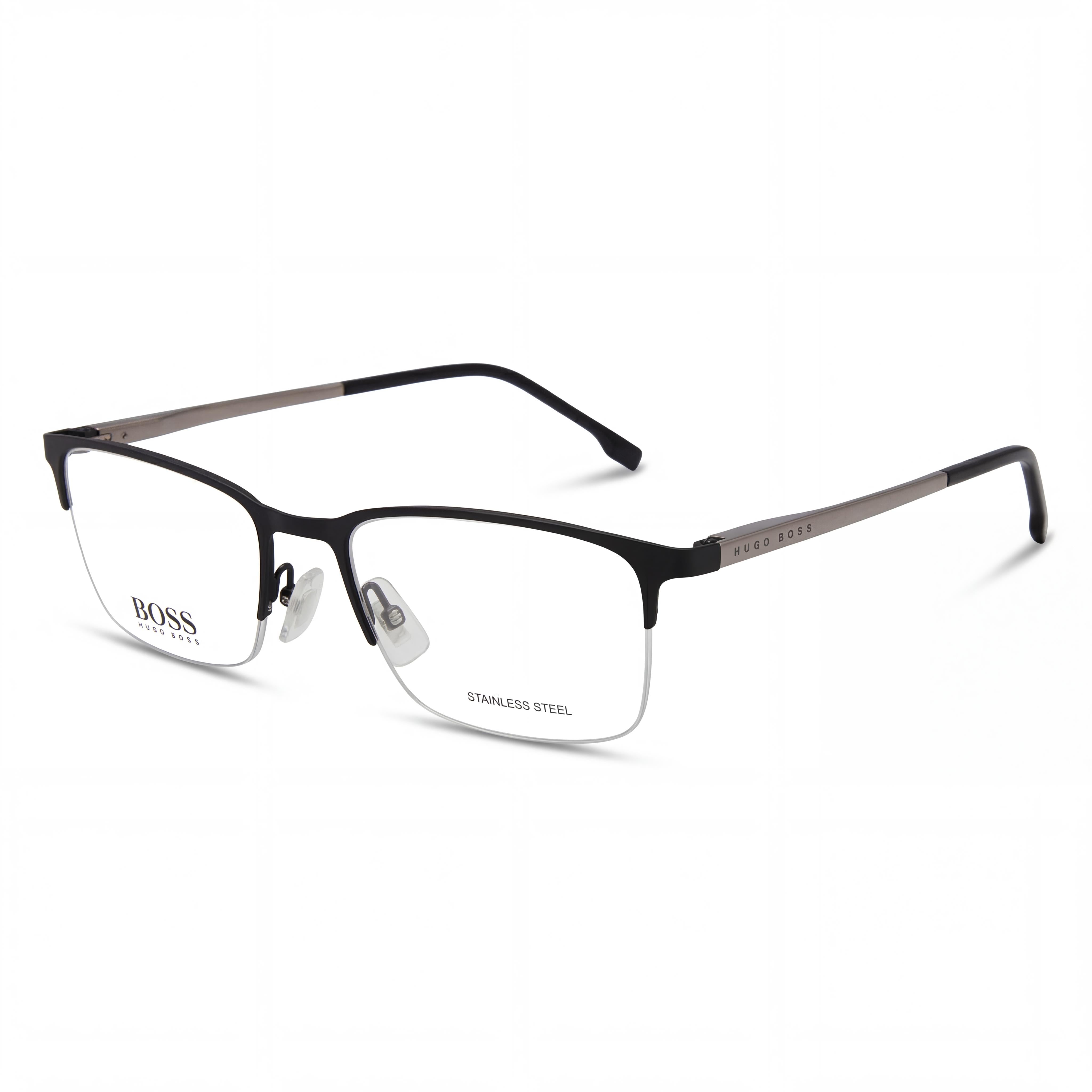 Hugo Boss Audio Systems 1187 RZZ Gafas Ópticas Unisex de Acero Inoxidable Color Rutenio Oscuro Mate Sin Polarizar 52mm, Photo 1