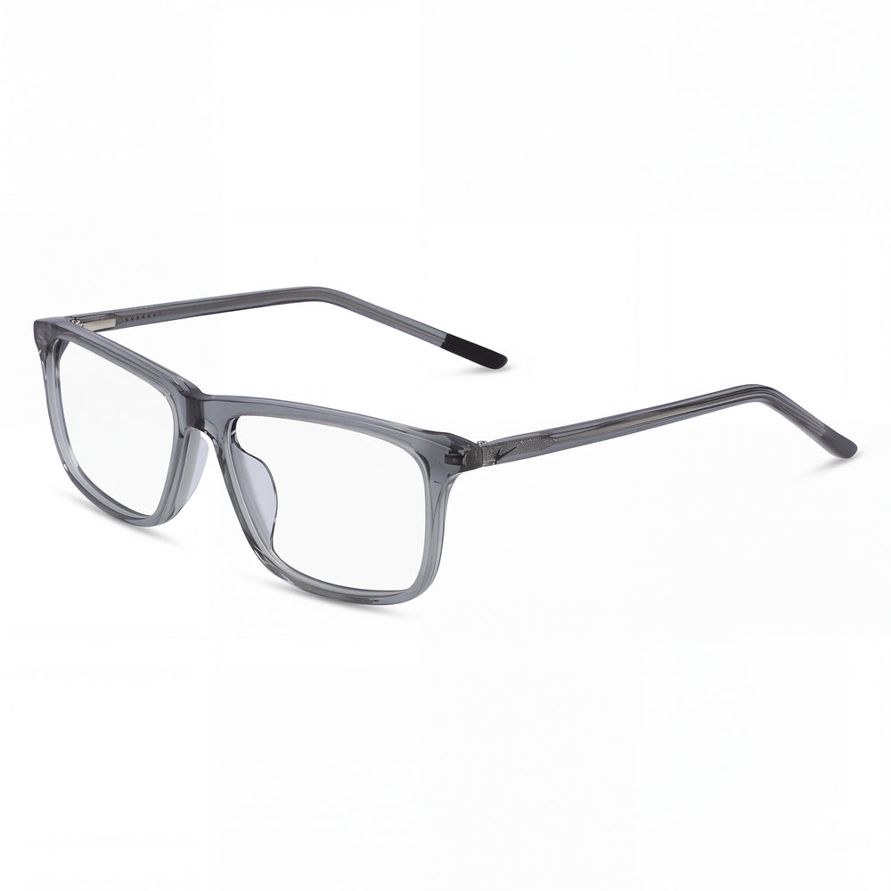 Nike 5541 Women's Classic Full Rim Rectangle Plastic Eyeglasses Dark Grey Black Clear Non- Polycarbonate Lenses 51mm