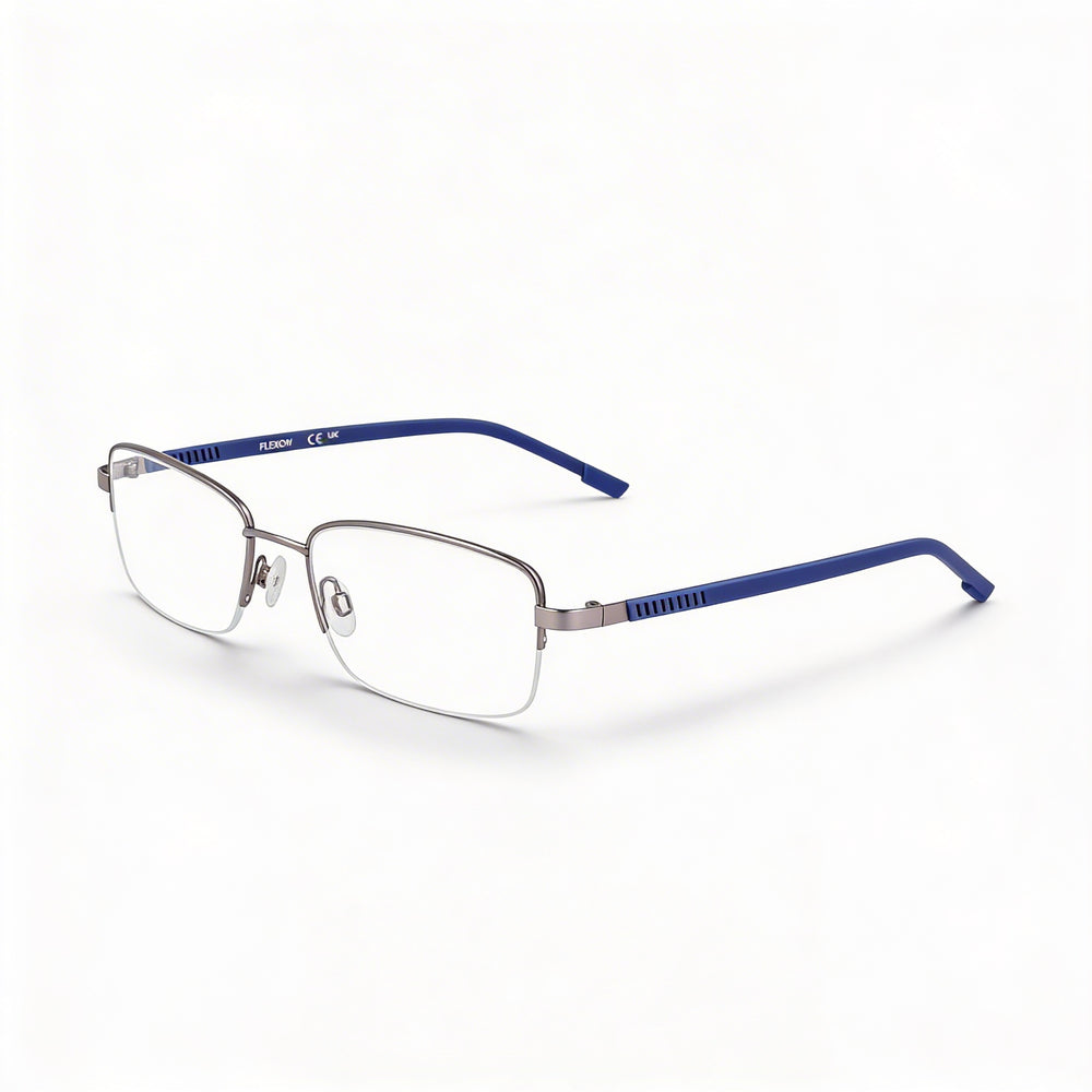Gafas Flexon H6079 para hombre, montura de acetato satinado color bronce y lentes de policarbonato, 52-19-145