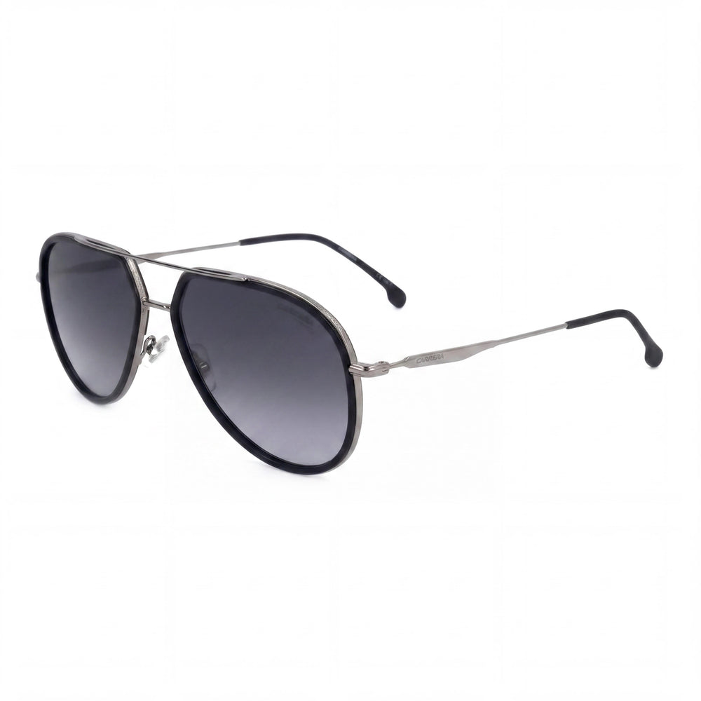 Gafas de sol Carrera 295/S Classic unisex de acero inoxidable con protección UV, armazón gris y negro degradado, lentes gris oscuro degradado 58 mm