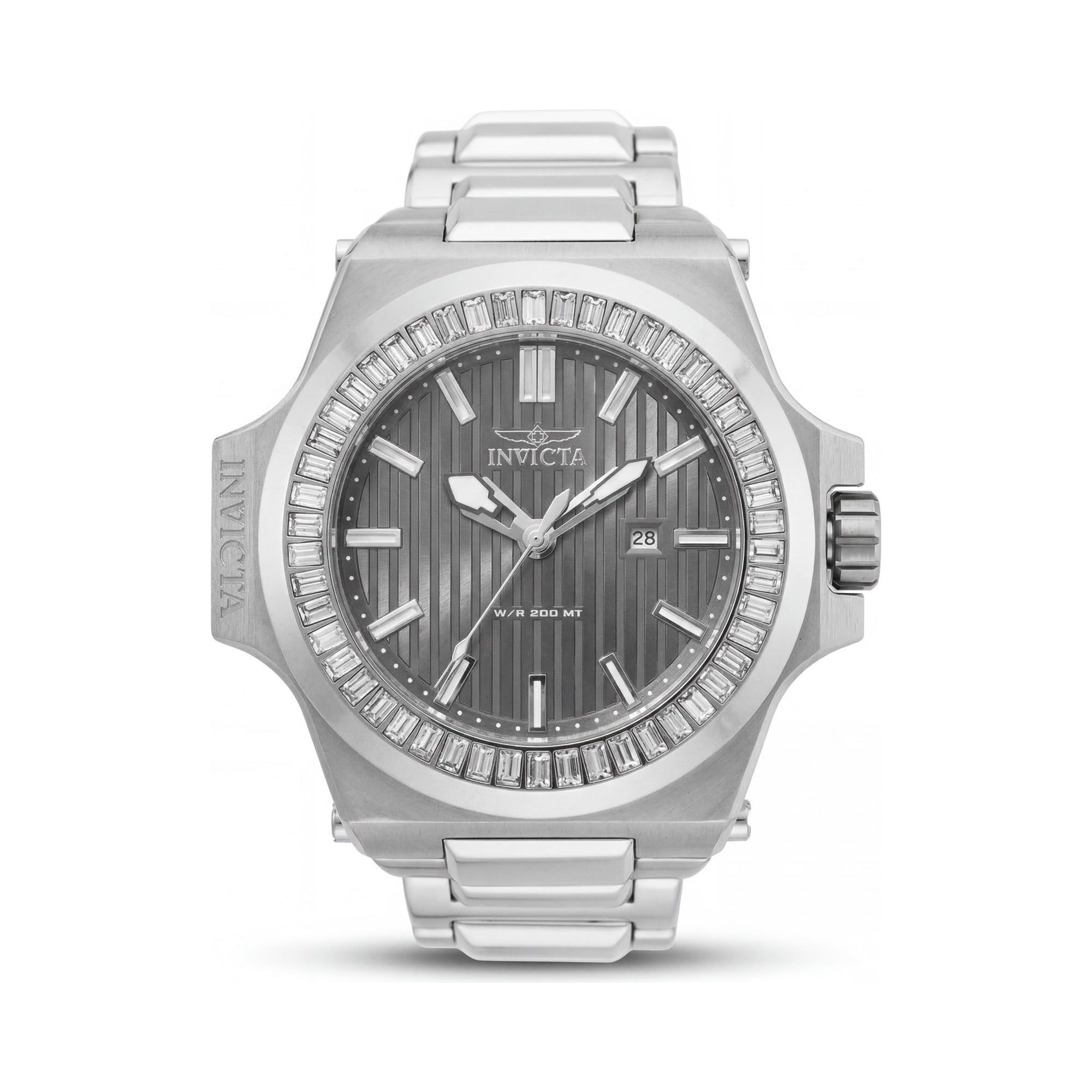 Invicta Akula 49132 Unisex Quartz Stainless Steel Silver Bracelet Watch 58mm, Grey Dial, 20 ATM WR, Photo 1
