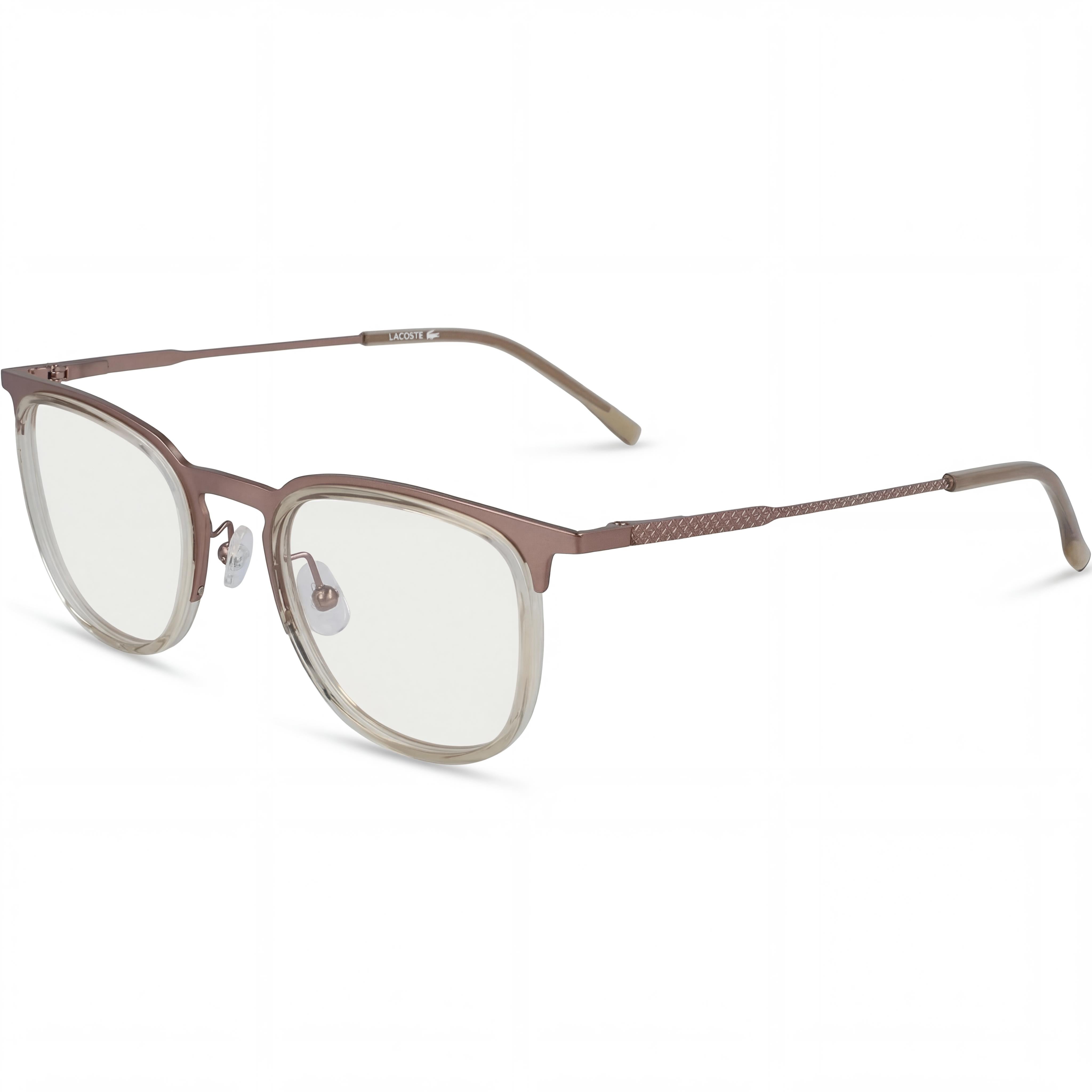 Gafas de sol modernas unisex Lacoste con montura de acetato color cobre y lentes de policarbonato no polarizadas de 49 mm, Photo 1