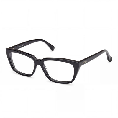 MaxMara MM5112 Women's Eyeglasses with Shiny Black Ophthalmic Plastic Frame, Lens Width 54mm
