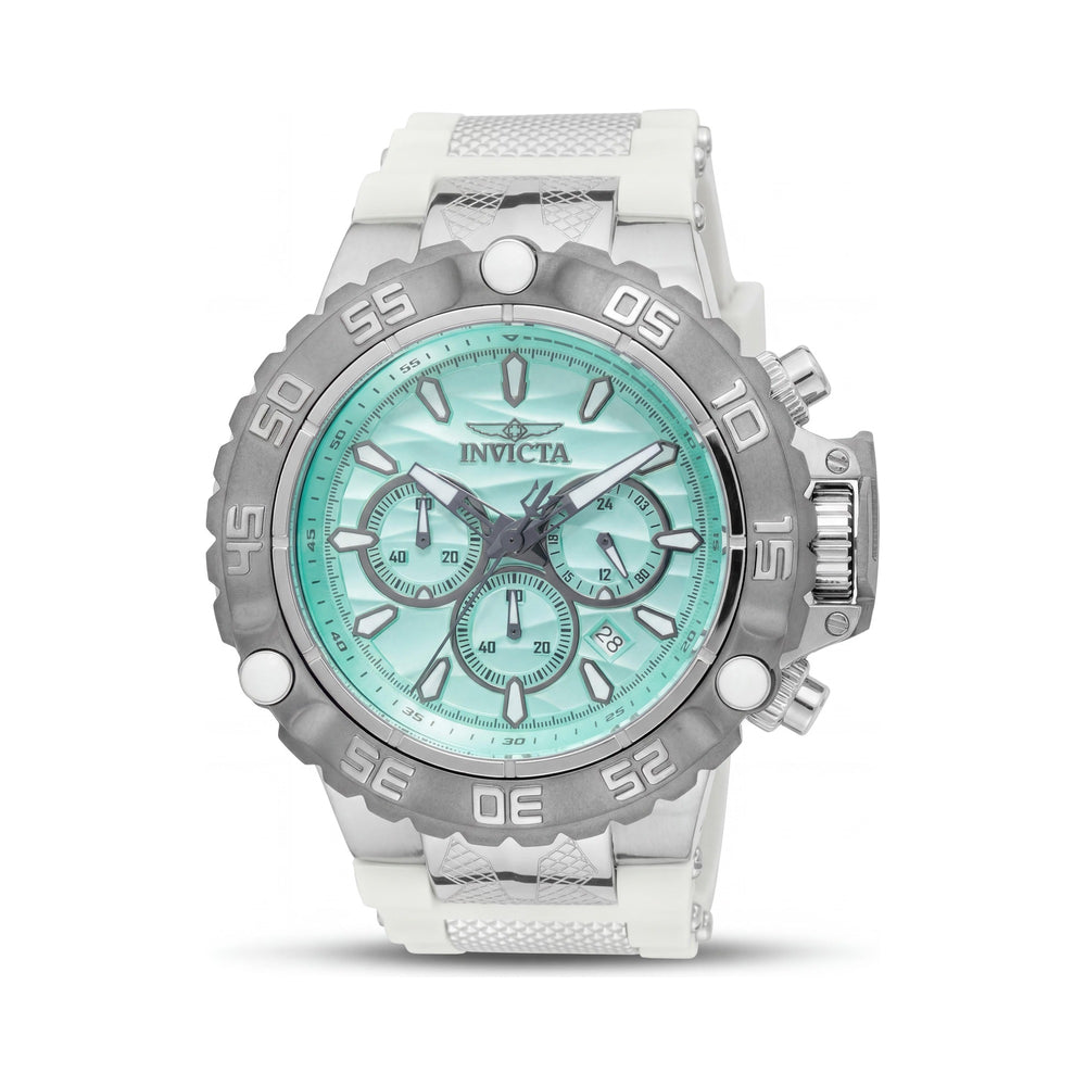 Invicta Subaqua - Poseidon 48557 Men's 55mm Stainless Steel Quartz Chronograph Watch with Blue Dial & Silicone Strap