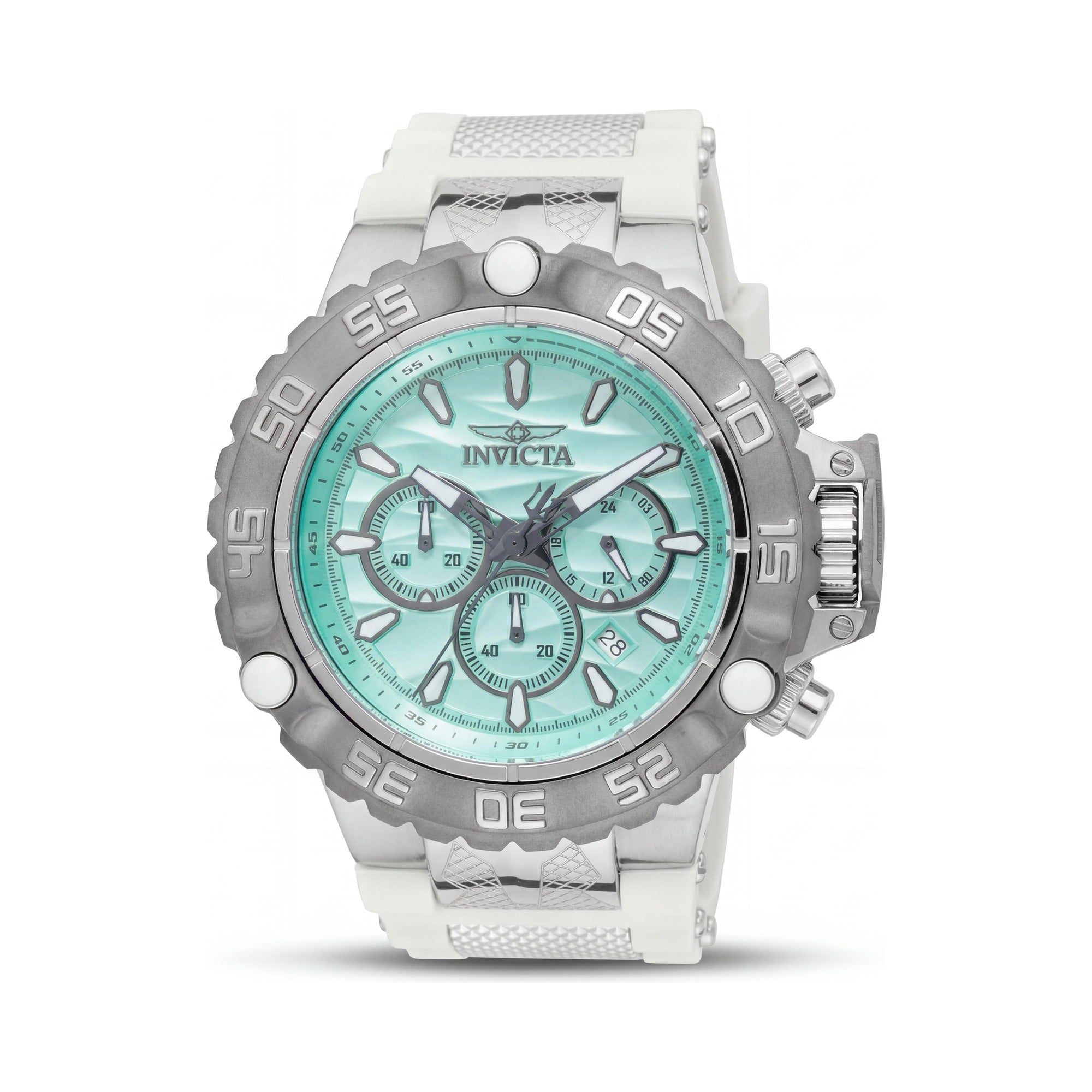 Reloj Invicta Subaqua - Poseidon 48557 para hombre, cronógrafo de cuarzo de acero inoxidable de 55 mm con esfera azul y correa de silicona., Photo 1
