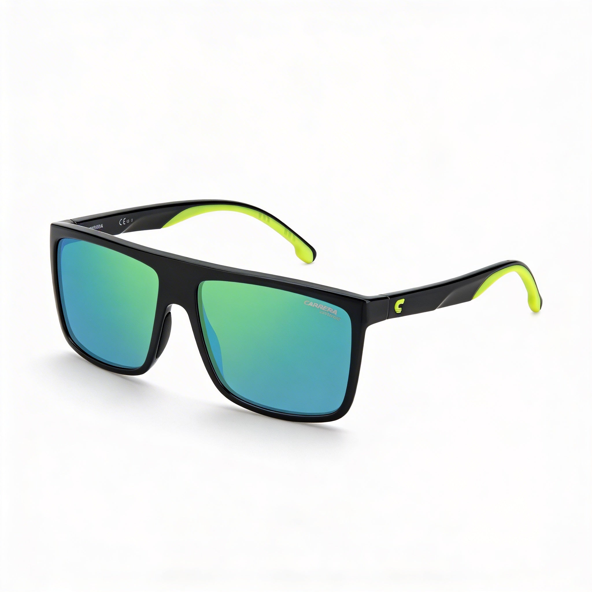 Carrera Classic Men's Polyamide Rectangle Sunglasses Black Green UV Protection Non-Polarized 58-16-145, Photo 1