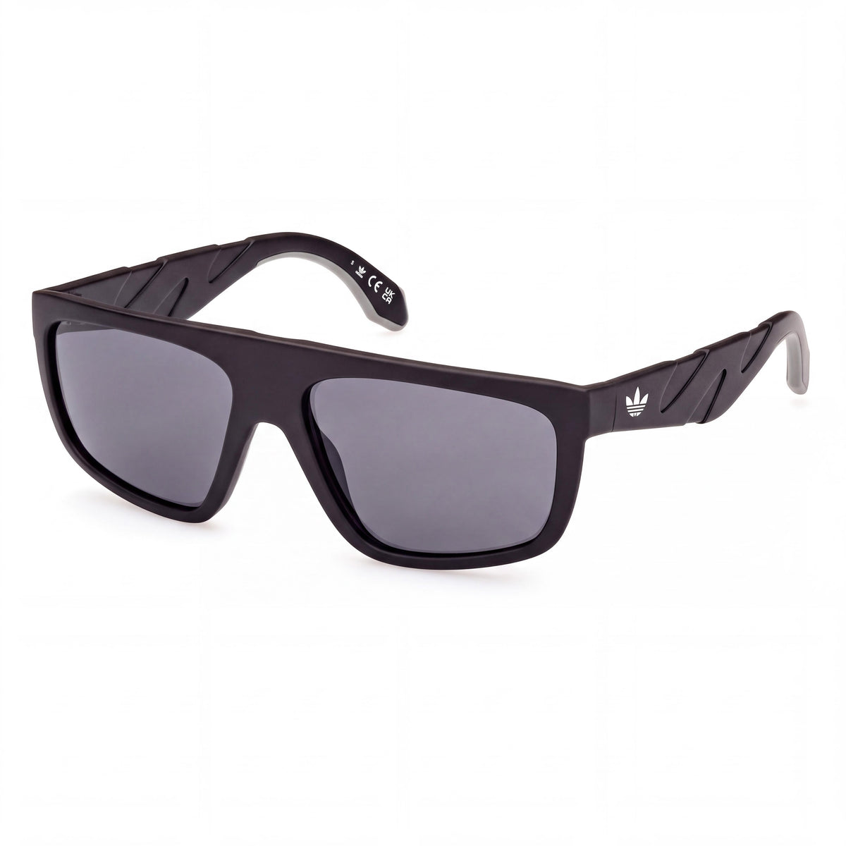 adidas Originals OR0093 INJECTED Frame Matte Black Smoke Plastic Lens Unisex Sunglasses 57/16/140, Photo 1