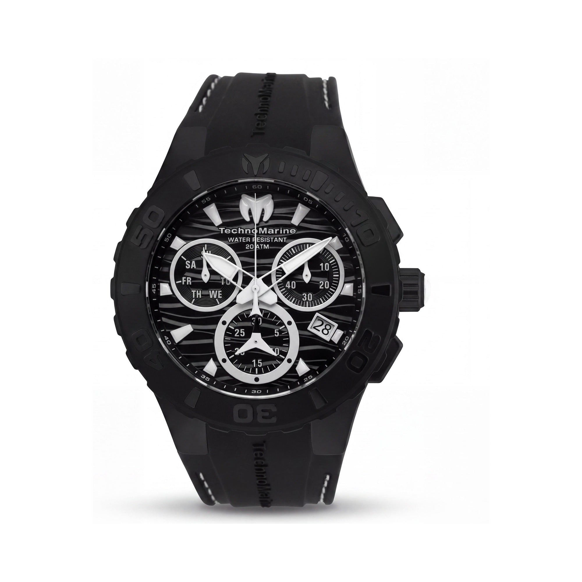 Technomarine Cruise Medusa Chronograph Men's 44mm Black Stainless Steel Case Black Silicone Strap 200m Watch, Photo 1