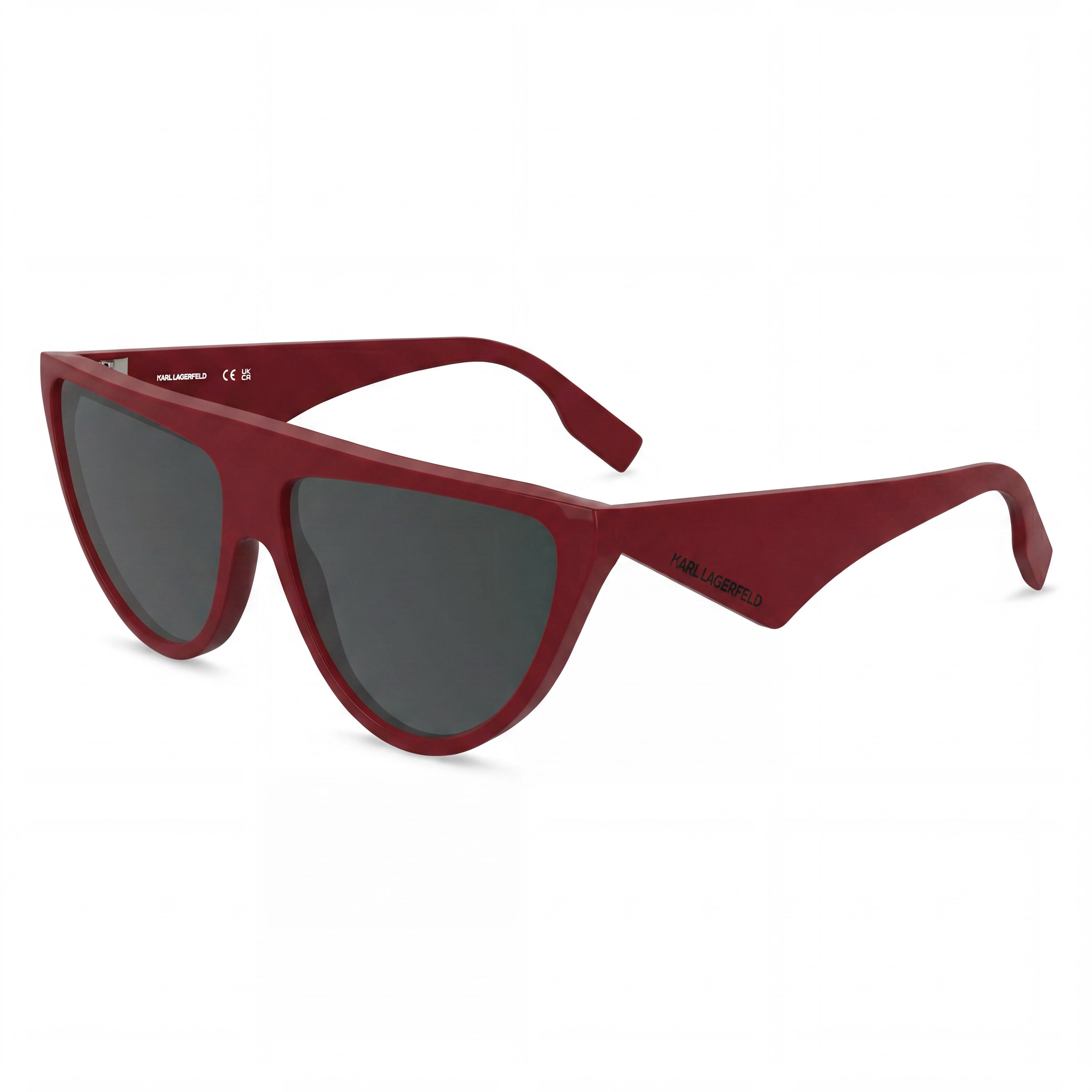 KARL LAGERFELD Kl6185s Gafas de sol de mujer rojas de protección UV con montura de plástico de ojos de gato y lentes de policarbonato, Talla L, Photo 1