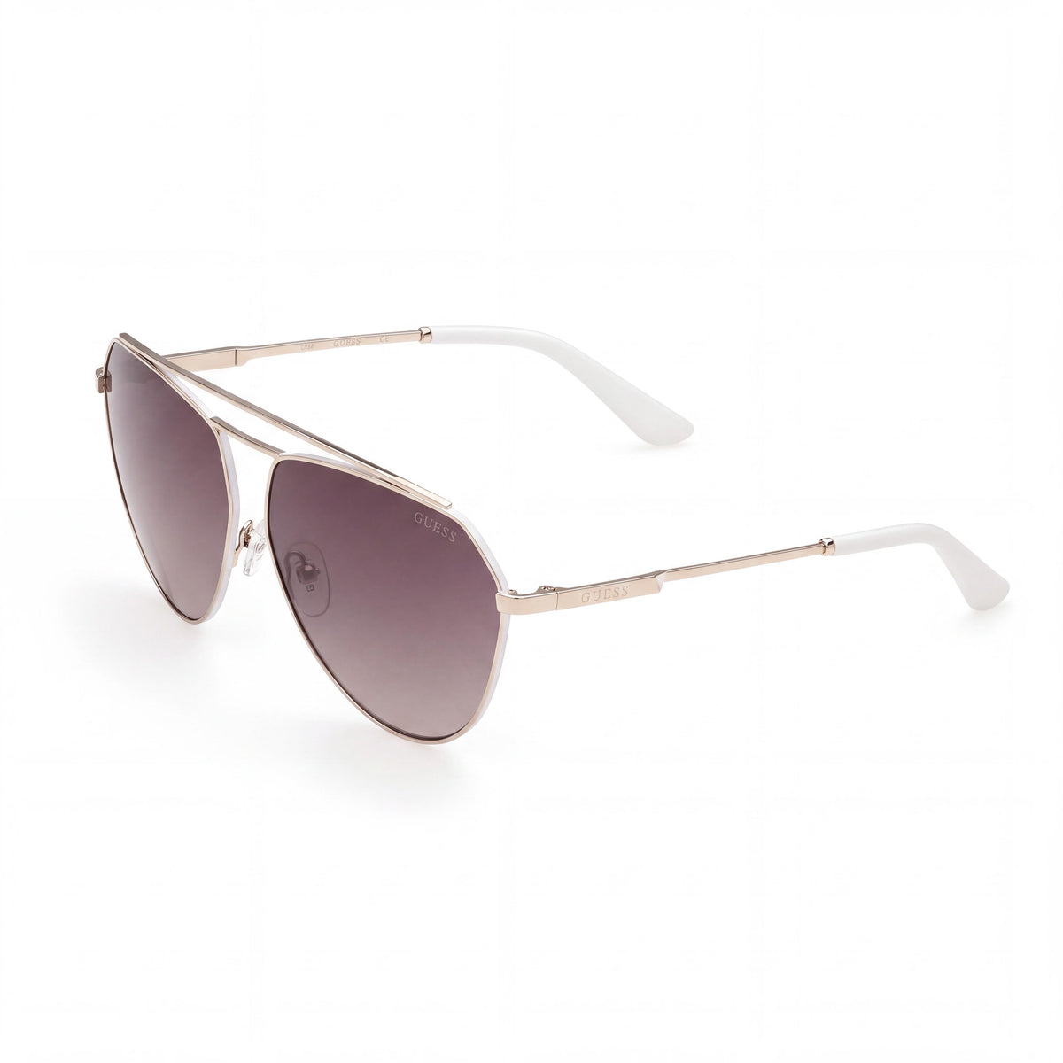 GUESS Classic Women's Dorado Plastic Frame with Graded Brown Polycarbonate Lens, 100% UV Protection 63mm, Photo 1