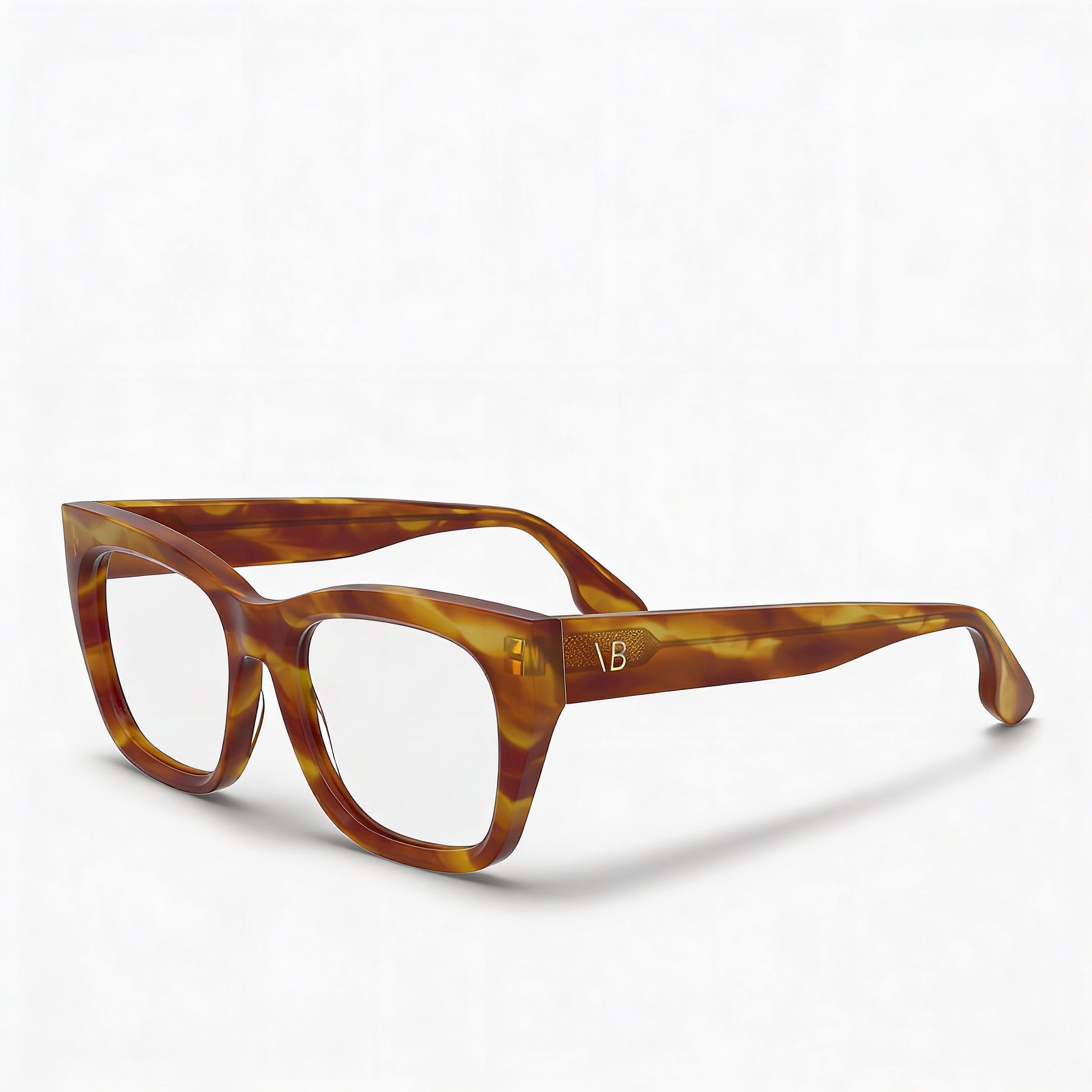 Gafas de sol Victoria Beckham Modern para mujer, de acetato Havana rubio a rayas, 51 mm, Photo 2