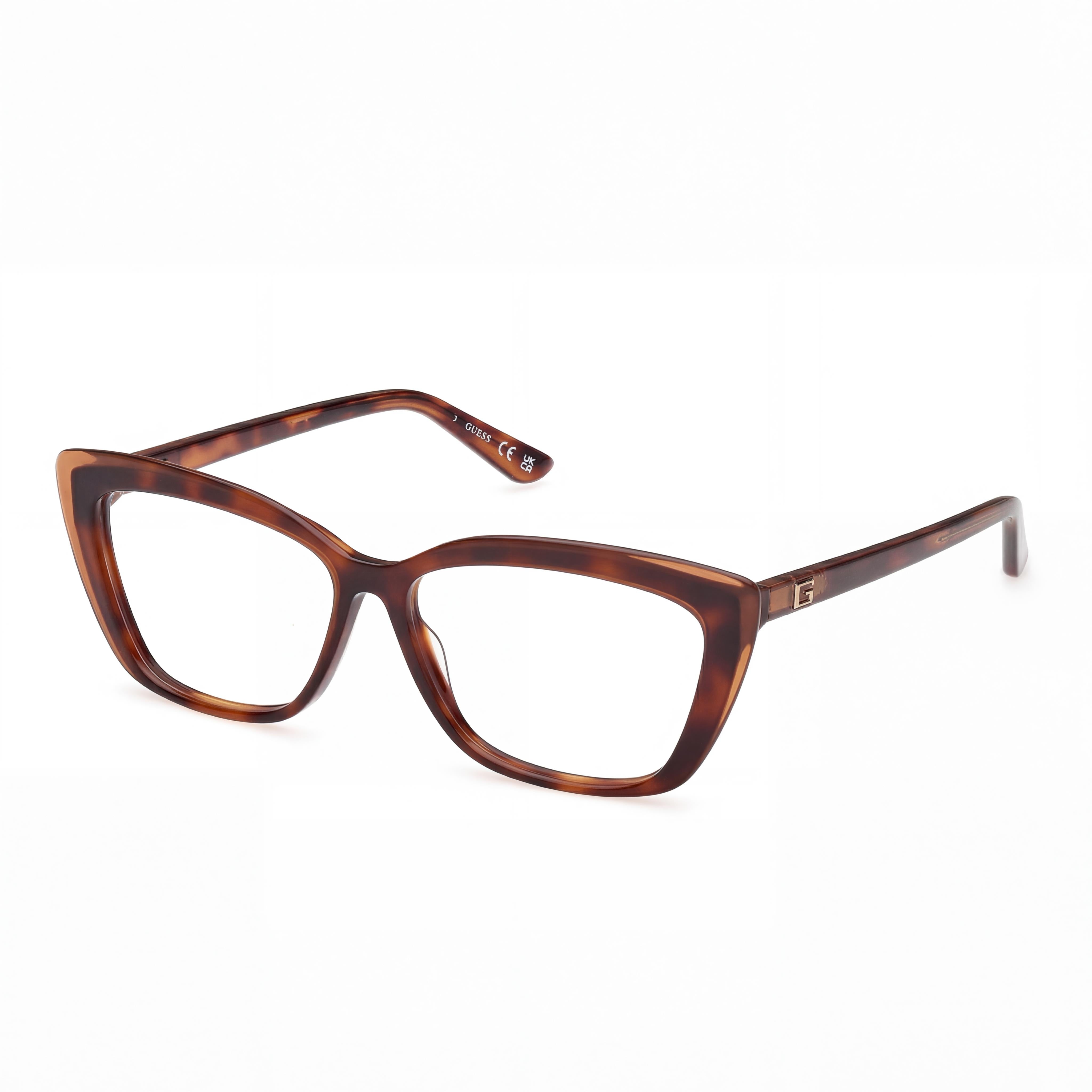 Guess sporty-classic Women's Lightweight Square Full Rim Acetate Optical Frames in Dark Havana 55mm, Photo 1