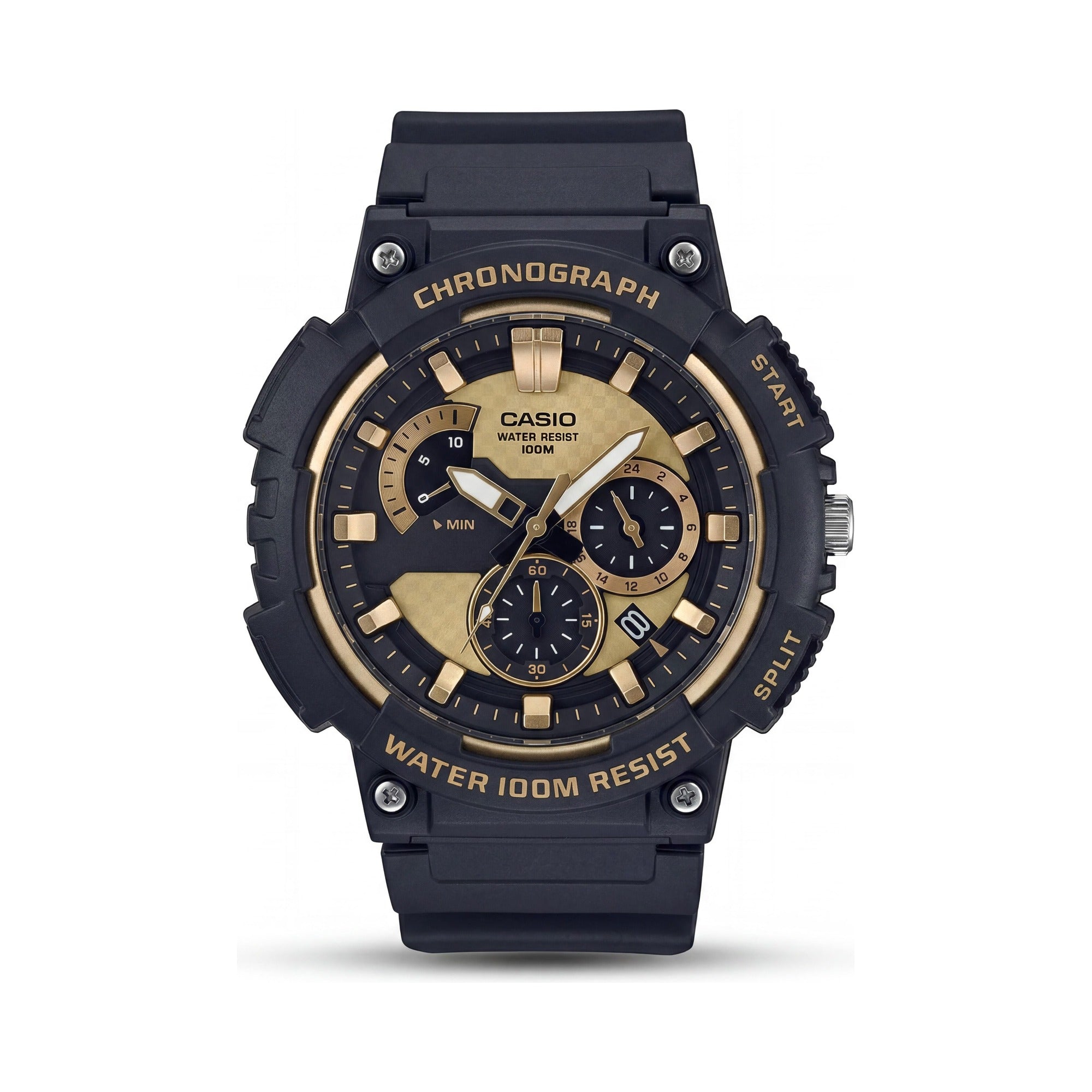 Casio MCW-200H-9AVDF Reloj de cuarzo para hombre, negro dorado, 53 mm, Photo 1