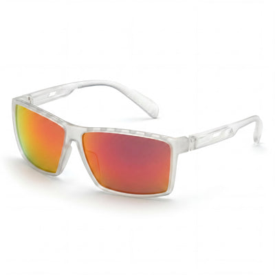 adidas Classic Men's Sunglasses featuring Kristall Acetate Frame and Brown Mirror Lenses, UV Protected, 63mm