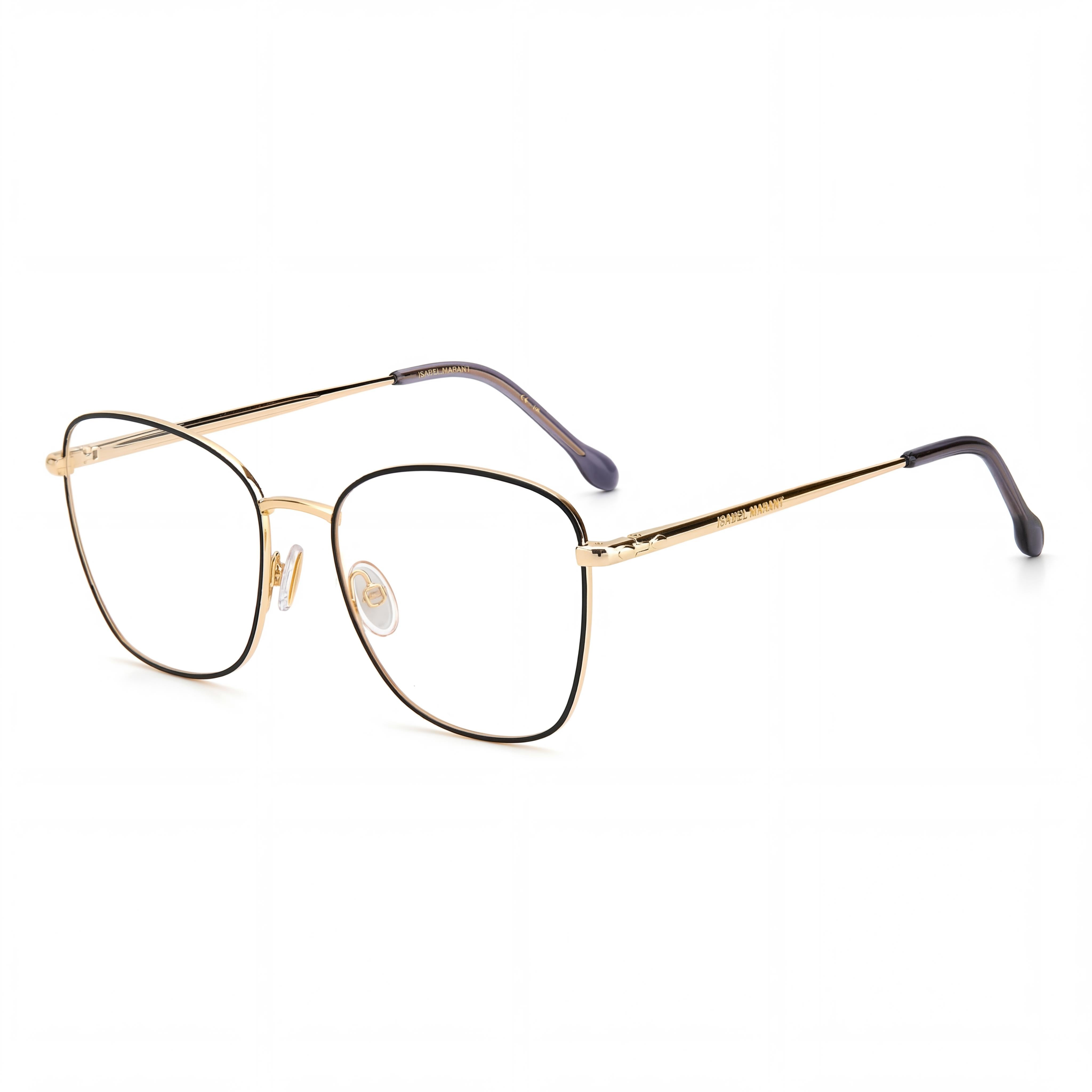 Gafas Isabel Marant clásicas para mujer con montura de acero inoxidable en negro y dorado, 54 mm de ancho de lente, Photo 1