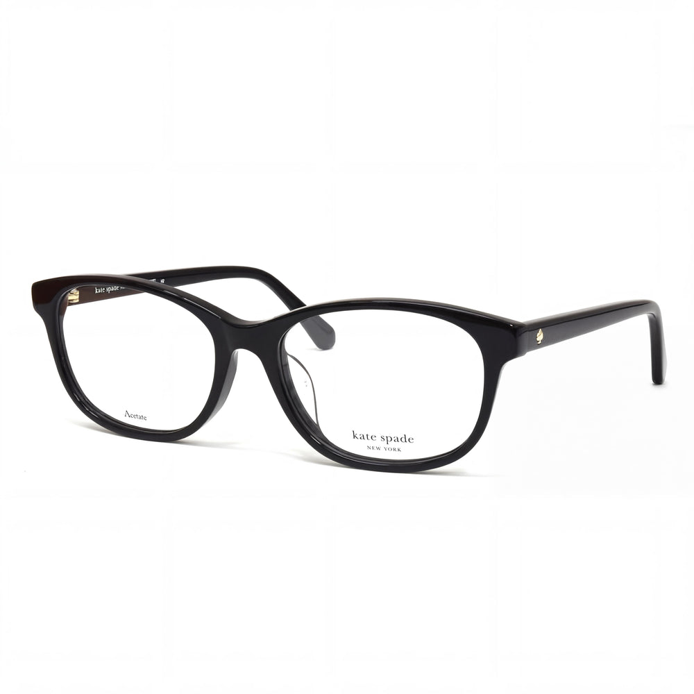 kate spade new york Suki/F Women's Black Gold Plastic Frame Havana Lens Non-Polarized Sunglasses 53mm