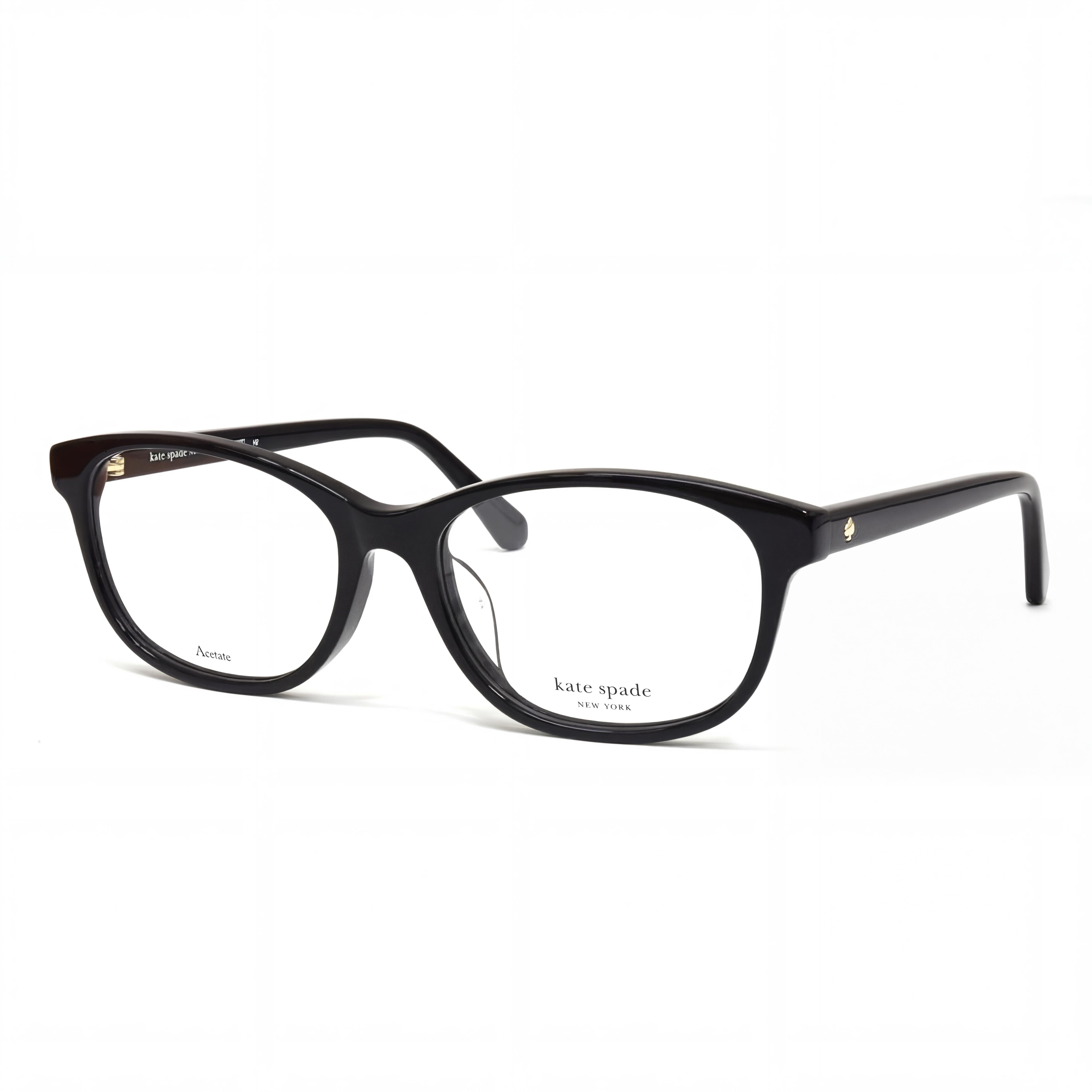 Gafas de sol Suki/F para mujer de kate spade new york, montura de plástico negra y dorada, lentes no polarizadas color habana, 53 mm, Photo 1