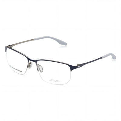Gafas de sol Under Armour modernas unisex, montura de aleación de acero azul, lentes de policarbonato no polarizadas, 54 mm