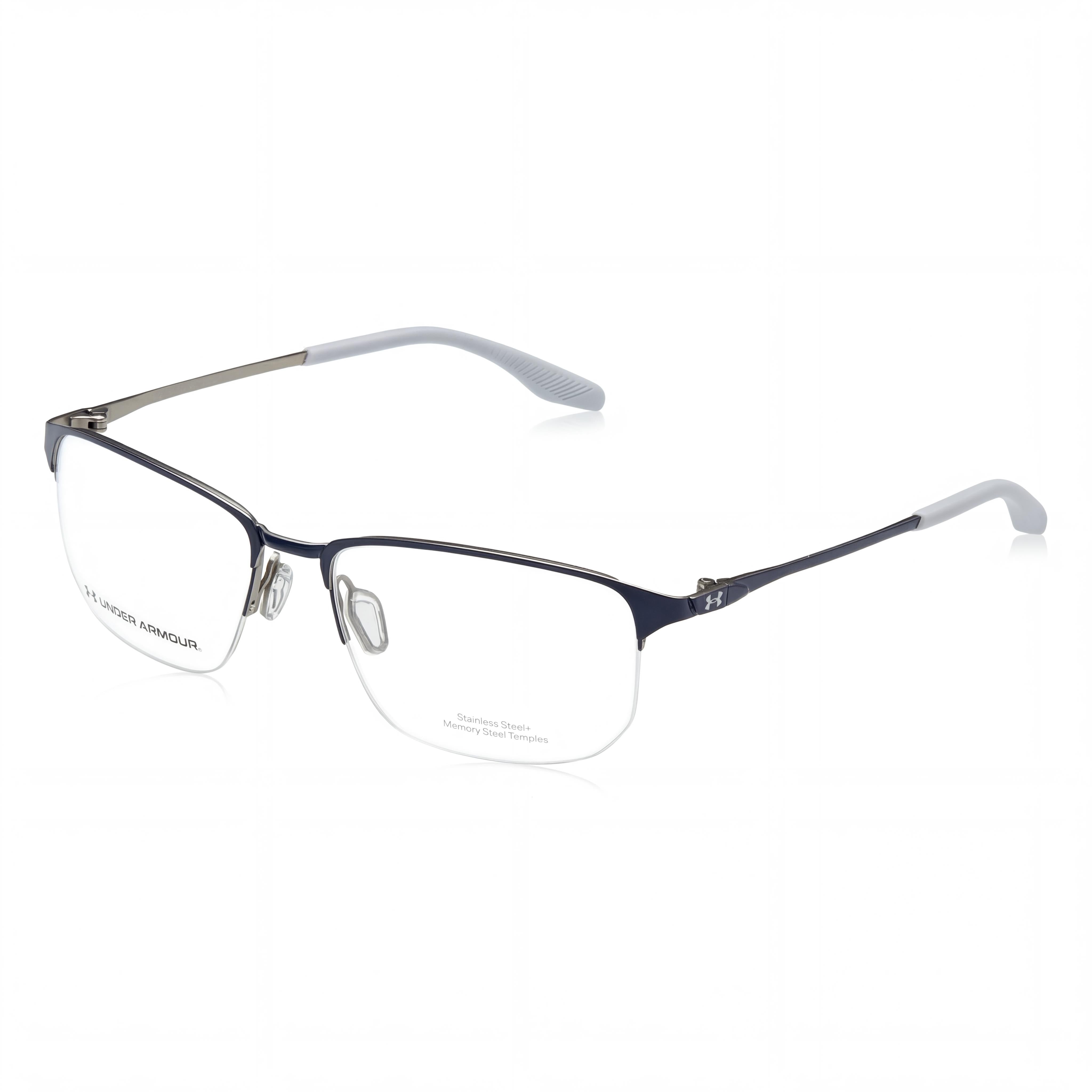Gafas de sol Under Armour modernas unisex, montura de aleación de acero azul, lentes de policarbonato no polarizadas, 54 mm, Photo 1