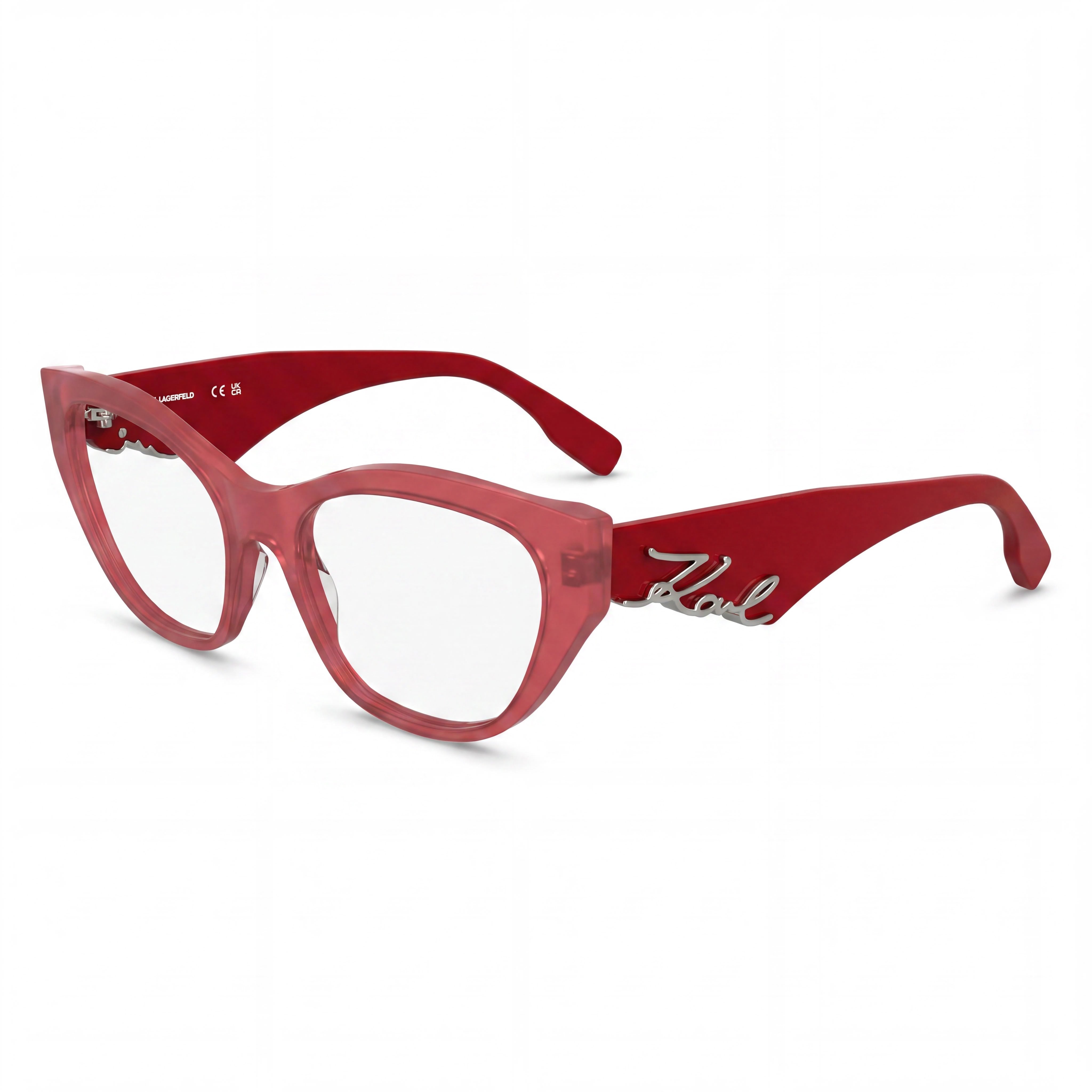 Gafas de acetato casuales Karl Lagerfeld color coral para mujer, 54 mm de ancho de lente, 18 mm de ancho de puente, 140 mm de longitud de patilla, Photo 1