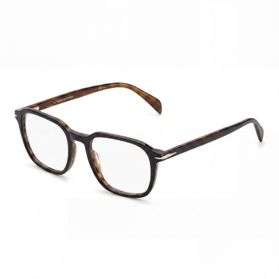 David Beckham Db 1084 Men's Black Striped Brown Plastic Frame Clear Lenses 51mm