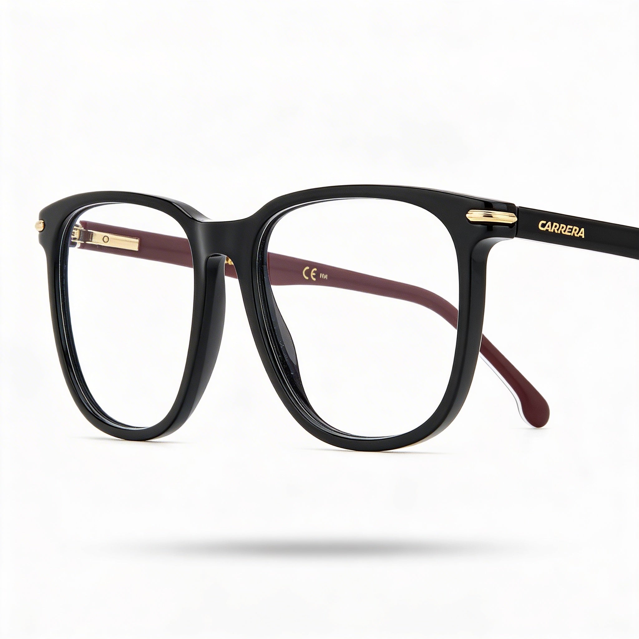 Carrera 308 Unisex Eyewear Frame crafted from Black Stripe Plastic, with Non-polarised Lenses and a 53mm Lens Width, Photo 2