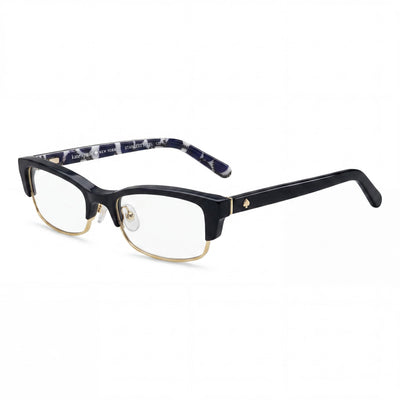 Gafas ópticas de plástico Kate Spade New York Joetta unisex con lunares azul marino, lentes transparentes, 52-18-135 mm