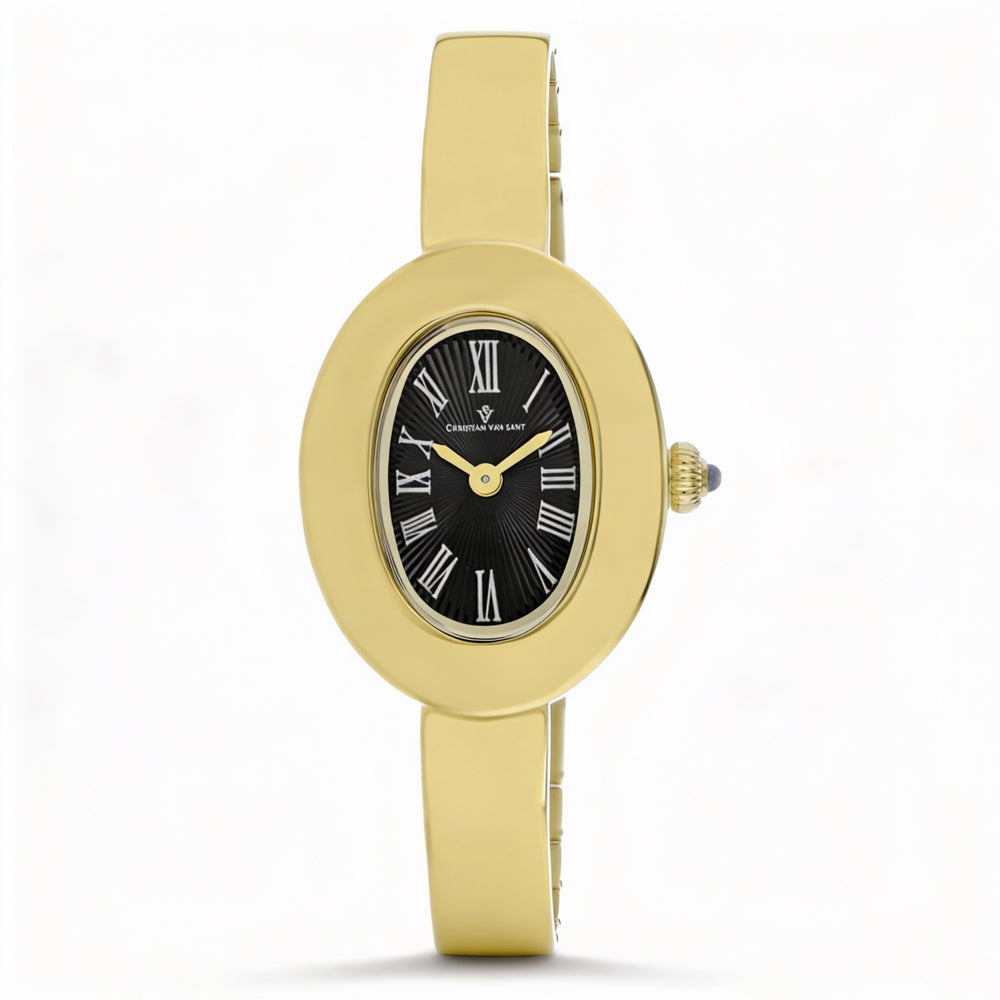 Reloj de cuarzo para mujer Anora CV4335 de Christian Van Sant con caja y pulsera de acero inoxidable negro y resistente al agua hasta 30 m.