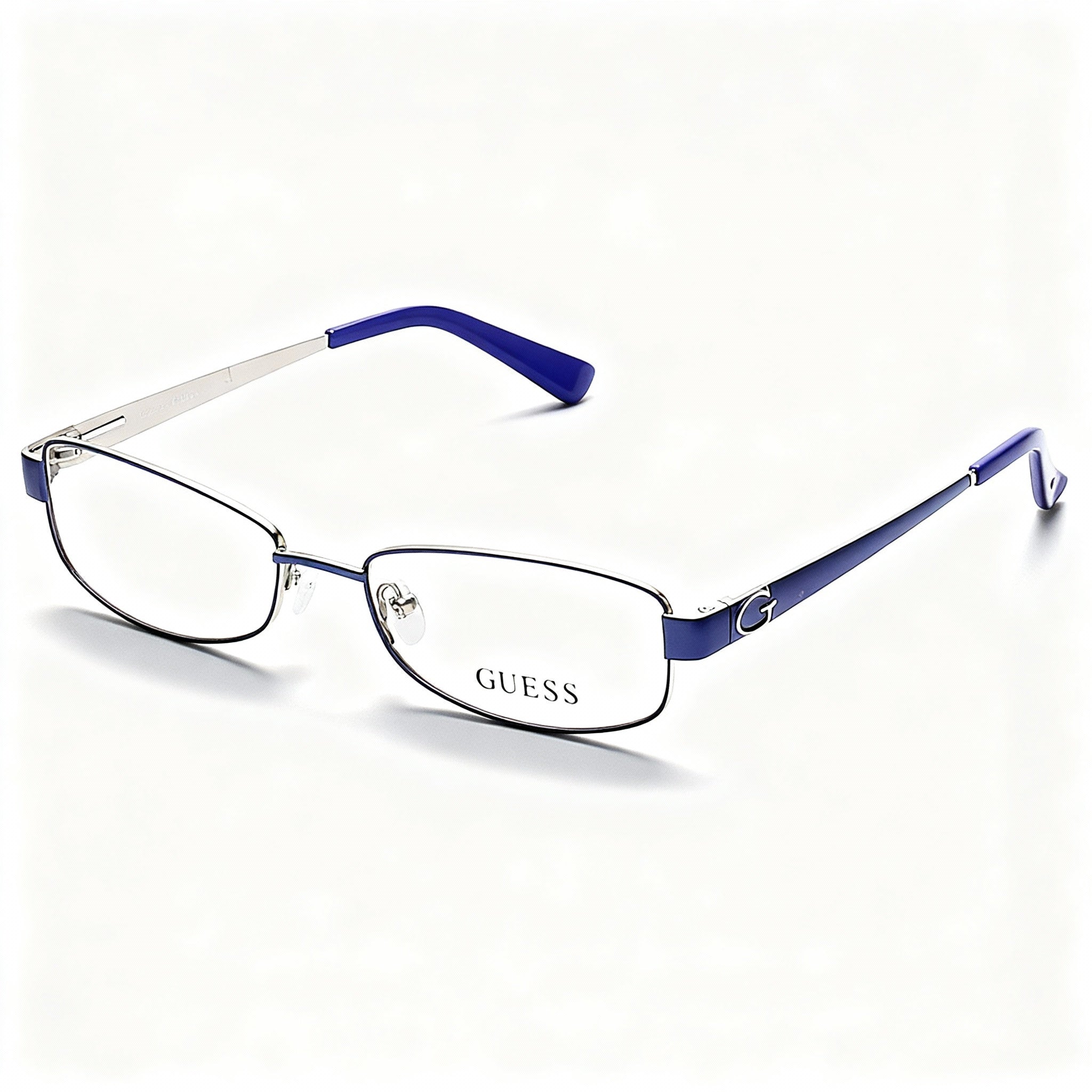 GUESS GU2569 C53 Unisex Blue Metal Eyeglasses with 53mm Lens, 17mm Bridge, 135mm Temple