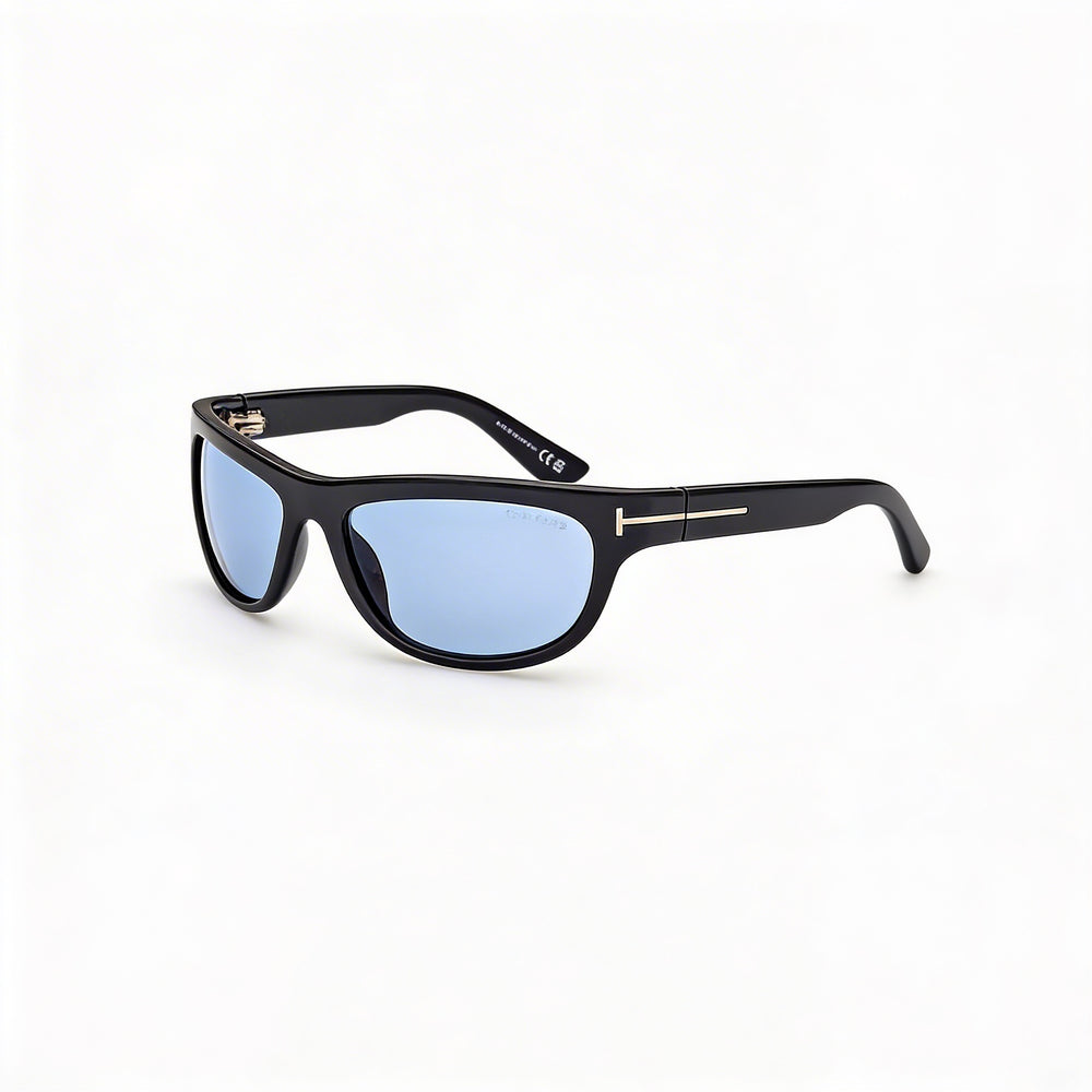 Marcolin Classic Unisex Injected Frame Black Sunglasses with Polycarbonate Black Lenses 62-17-120mm