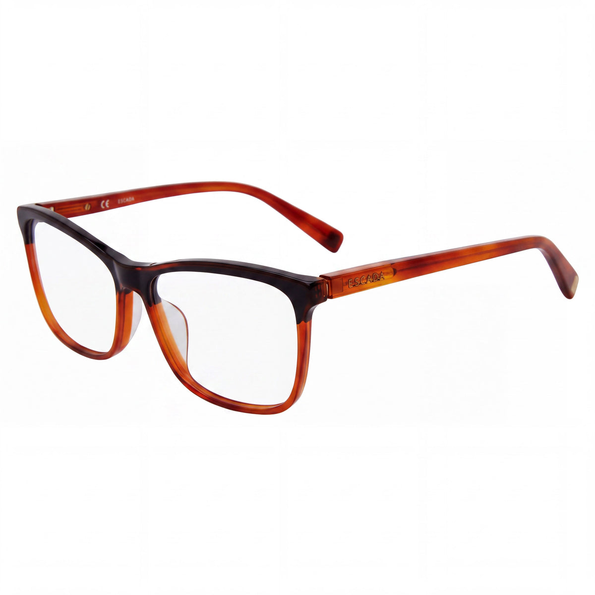 Escada Vesa13 Men's Yellow Brown Havana Eyewear Frames with 55mm Lens, 15mm Bridge, 135mm Temple, Photo 1