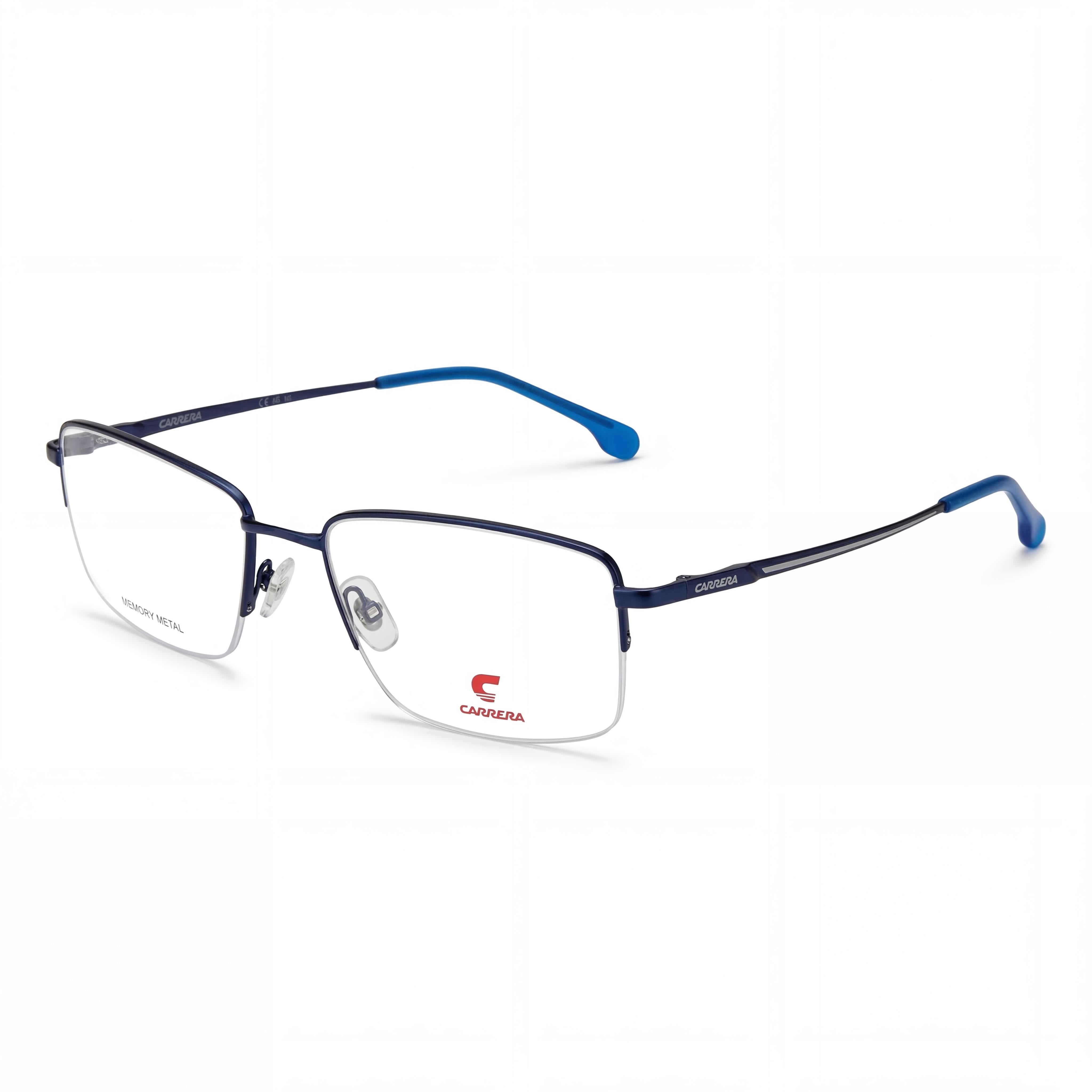 Gafas de sol polarizadas unisex Carrera 8895 con marco de metal azul mate y ancho de lente de 55 mm, Photo 1