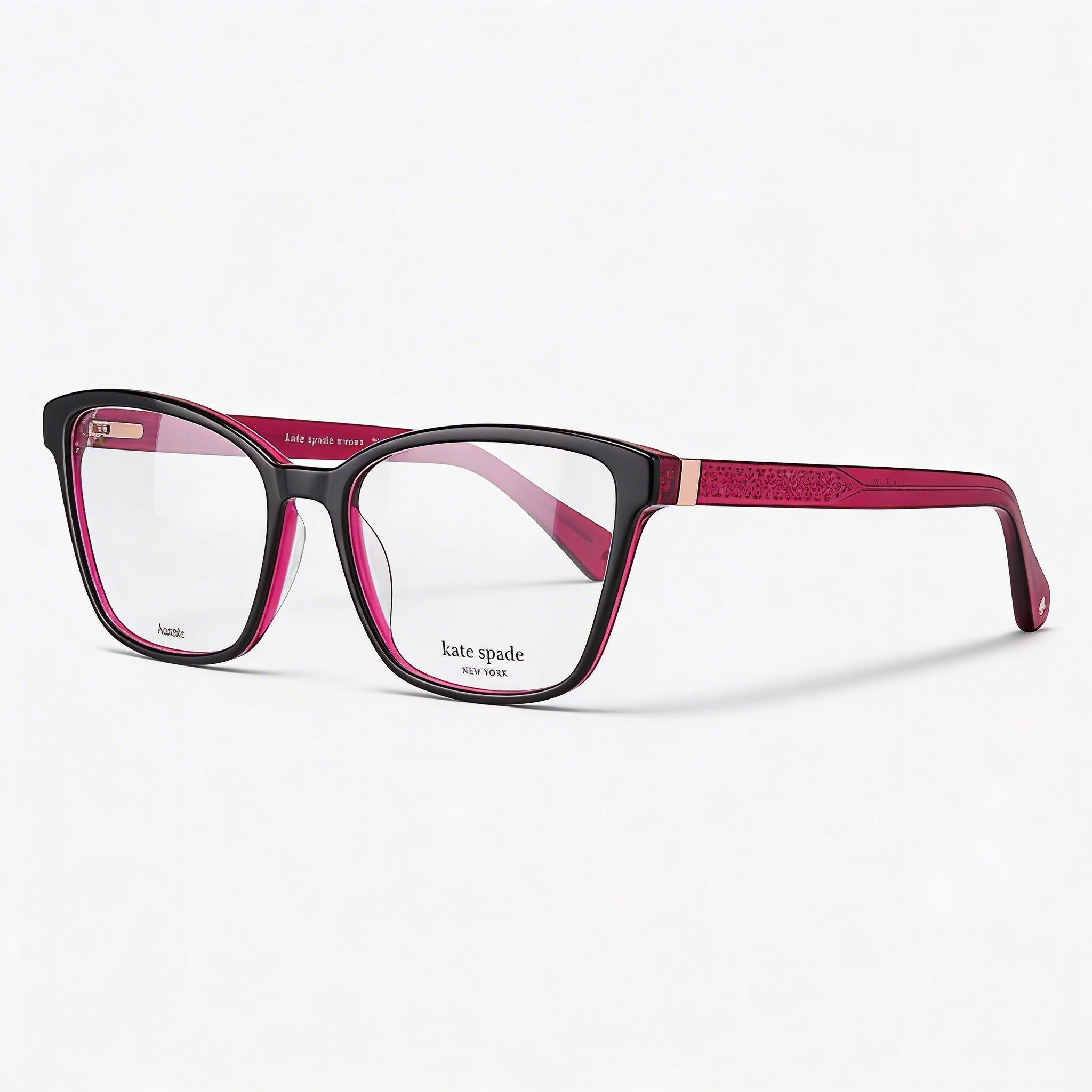 kate spade new york Modern Sunglasses for Women, Black Acetate Frame, Non-polarised Lenses, 53mm, Photo 1