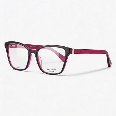 Gafas de sol modernas Kate Spade New York para mujer, montura de acetato negro, lentes no polarizadas, 53 mm