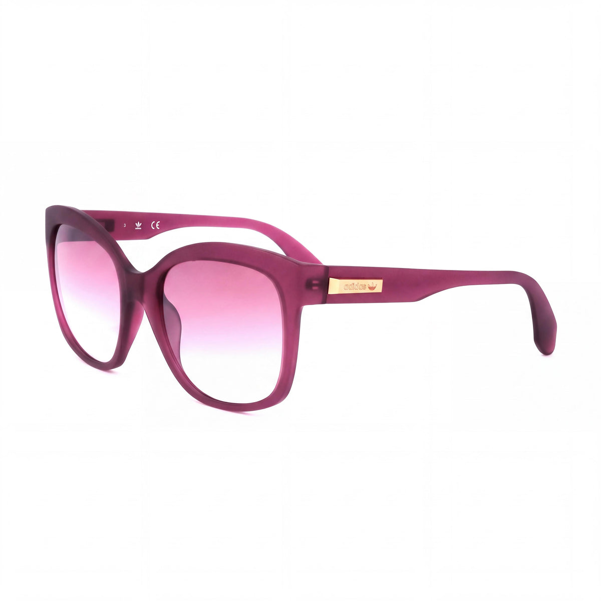 adidas Originals Casual Women's Butterfly Matte Red Bordeaux Mirror Plastic UV Protection Non-Polarized 54mm Sunglasses, Photo 1