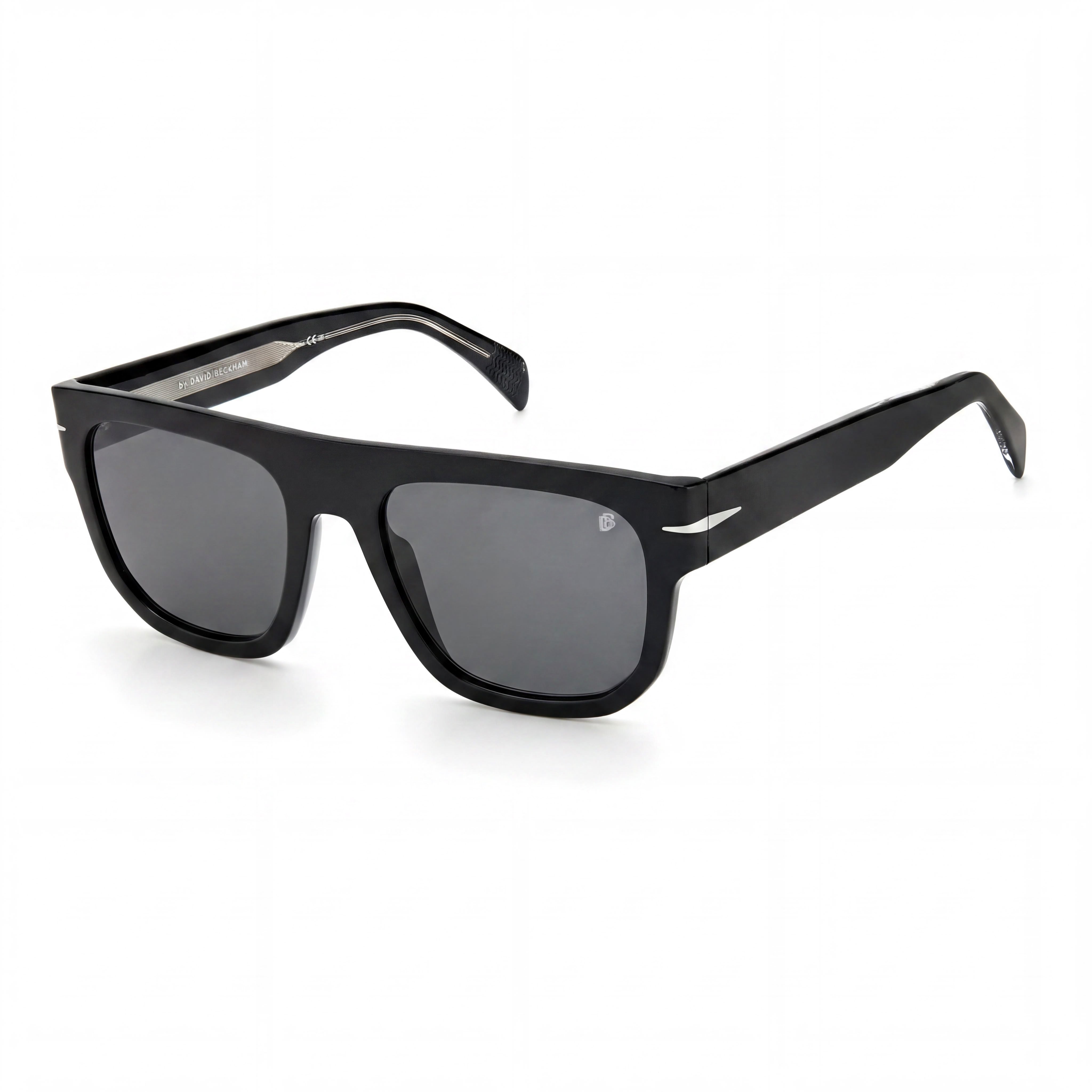 David Beckham Db 7044/S Men's Acetate Black Grey Frame Black Lens Non-Polarized UV Protection Sunglasses 54mm, Photo 1
