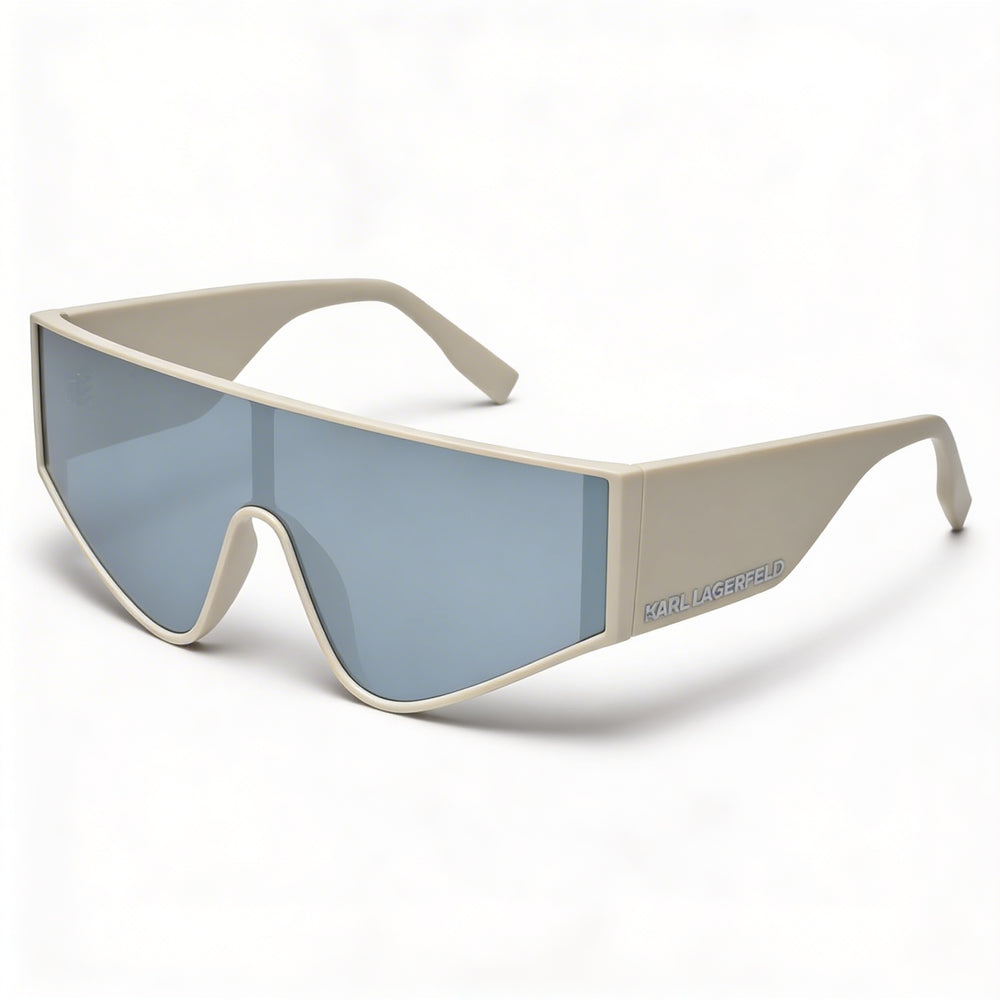 Gafas de sol de acetato Karl Lagerfeld para mujer, diseño de máscara, lentes azul grisáceo, protección 100 % UV 400, 65-19-140 mm