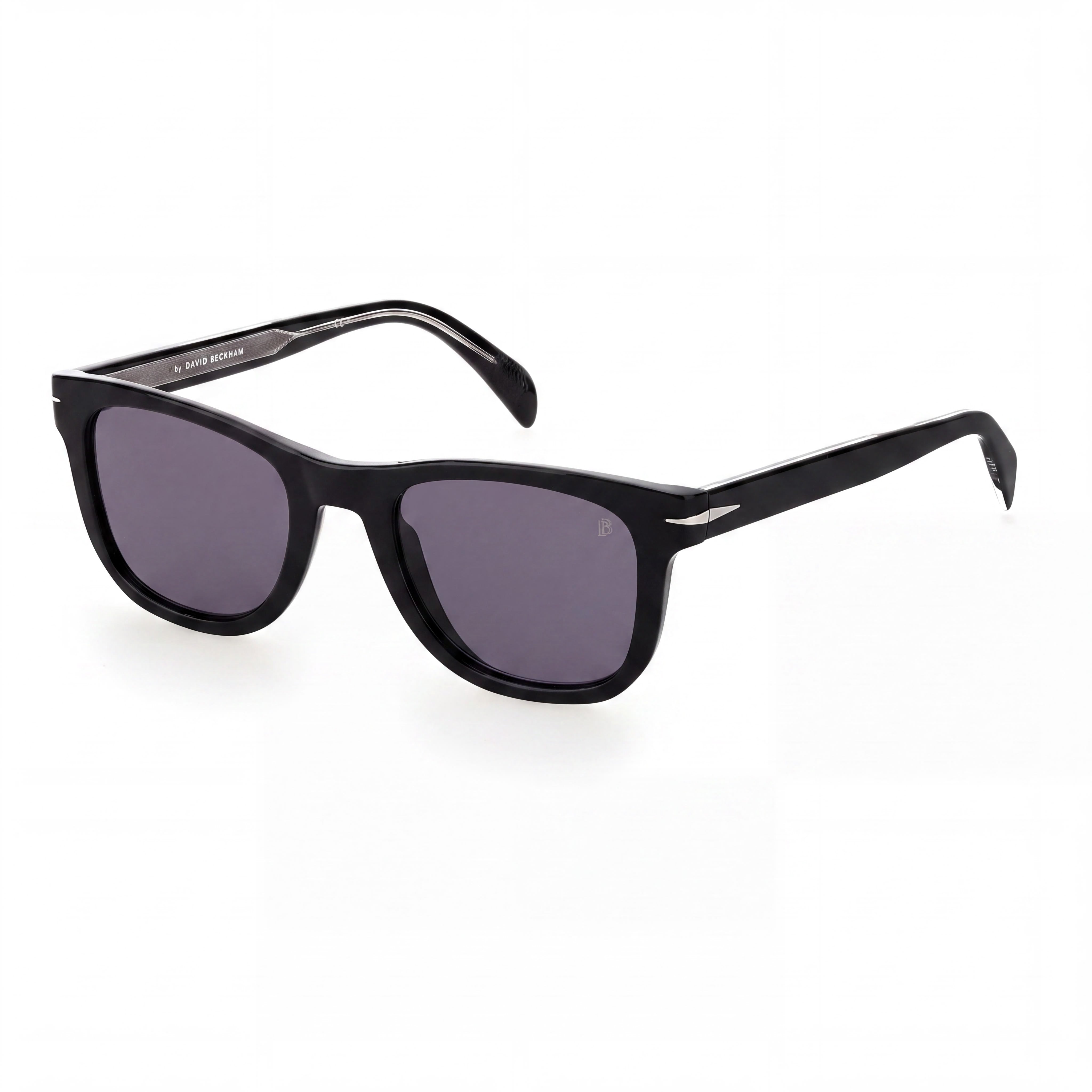 David Beckham Db 1006/S Men's Black Grey Clip-on Acetate Sunglasses, Grey Polarized Lenses 50mm, Photo 1
