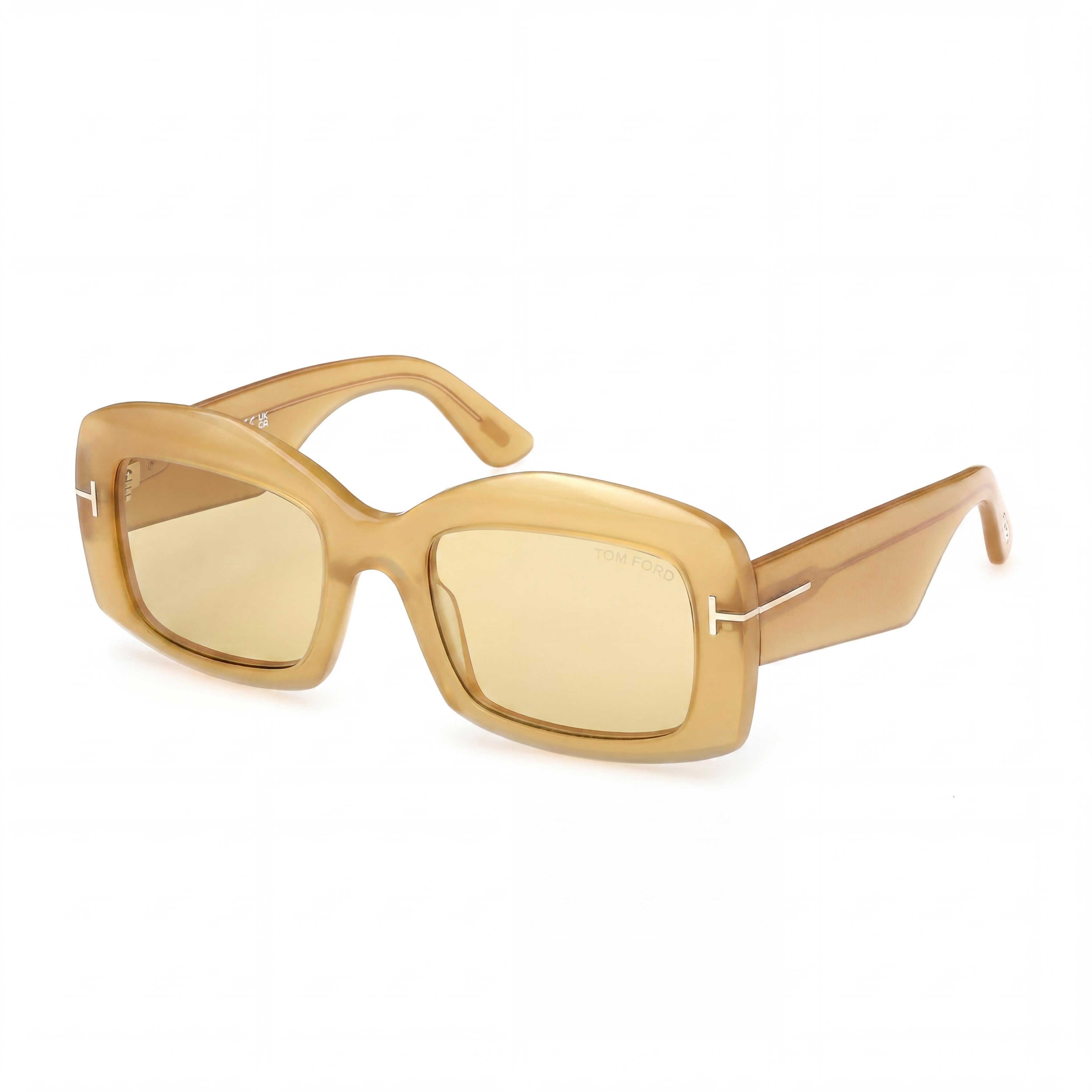 Gafas de sol rectangulares de acetato amarillo para mujer de Tom Ford Venetia de 21 mm, Photo 1