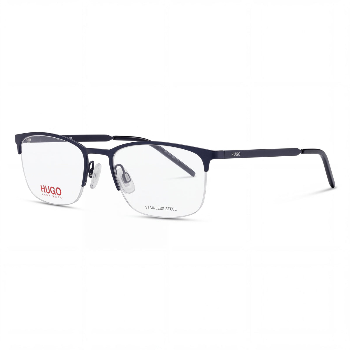 Montura óptica unisex Hugo Boss Hg 1019 en negro mate, material de montura de metal, ancho de lente de 53 mm, lentes de policarbonato, Photo 1