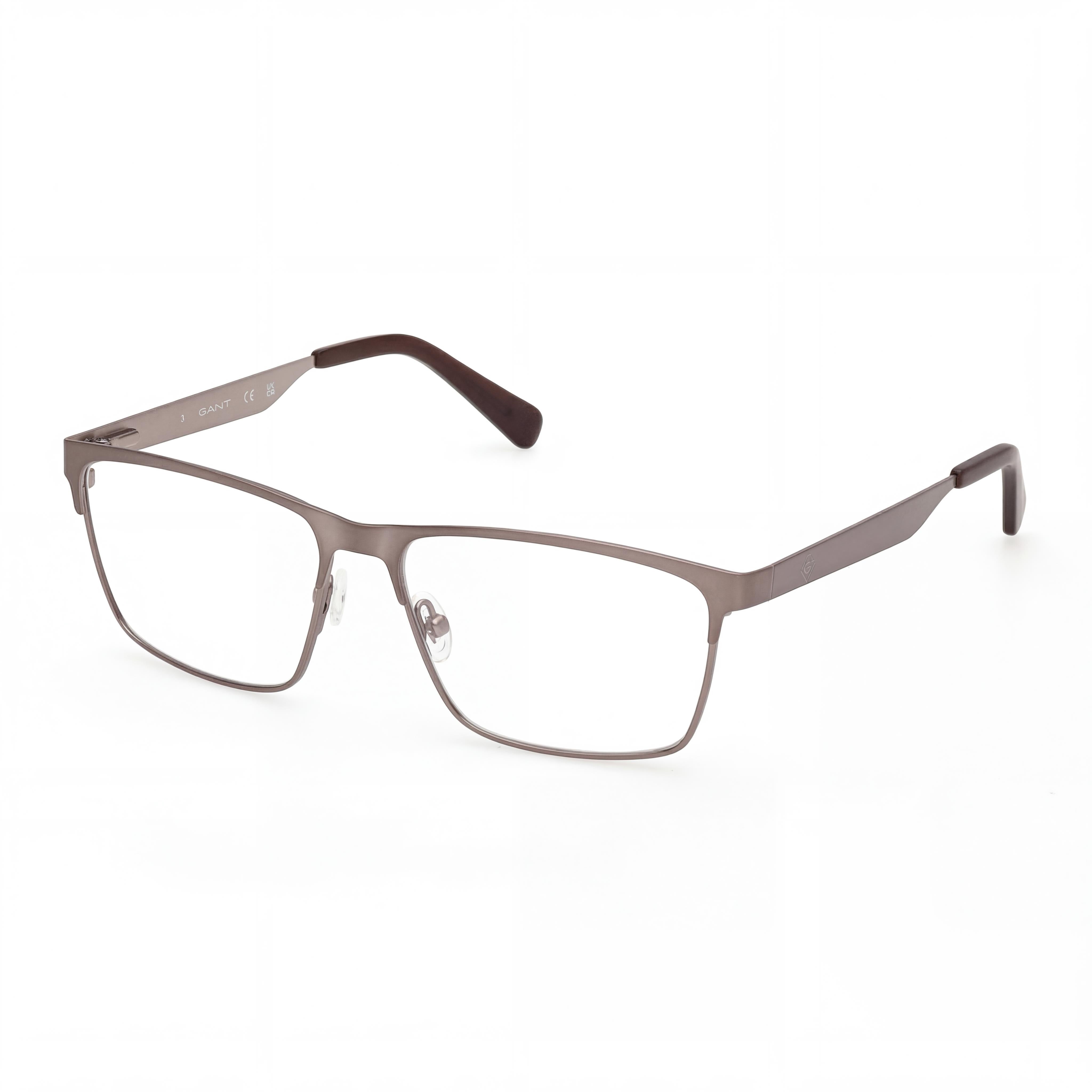 GANT Unisex GA50049 Gafas con montura de metal bronce claro mate moderno y lentes de policarbonato de 57 mm, Photo 1