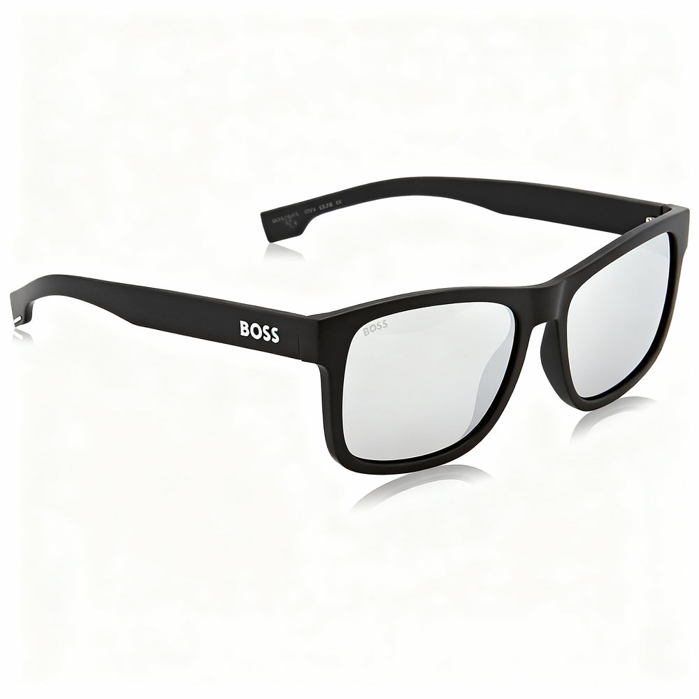 Gafas de sol Hugo Boss B1568s para hombre, montura de propionato inyectado en negro mate, no polarizadas, con protección UV 100 %, lentes de 55 mm