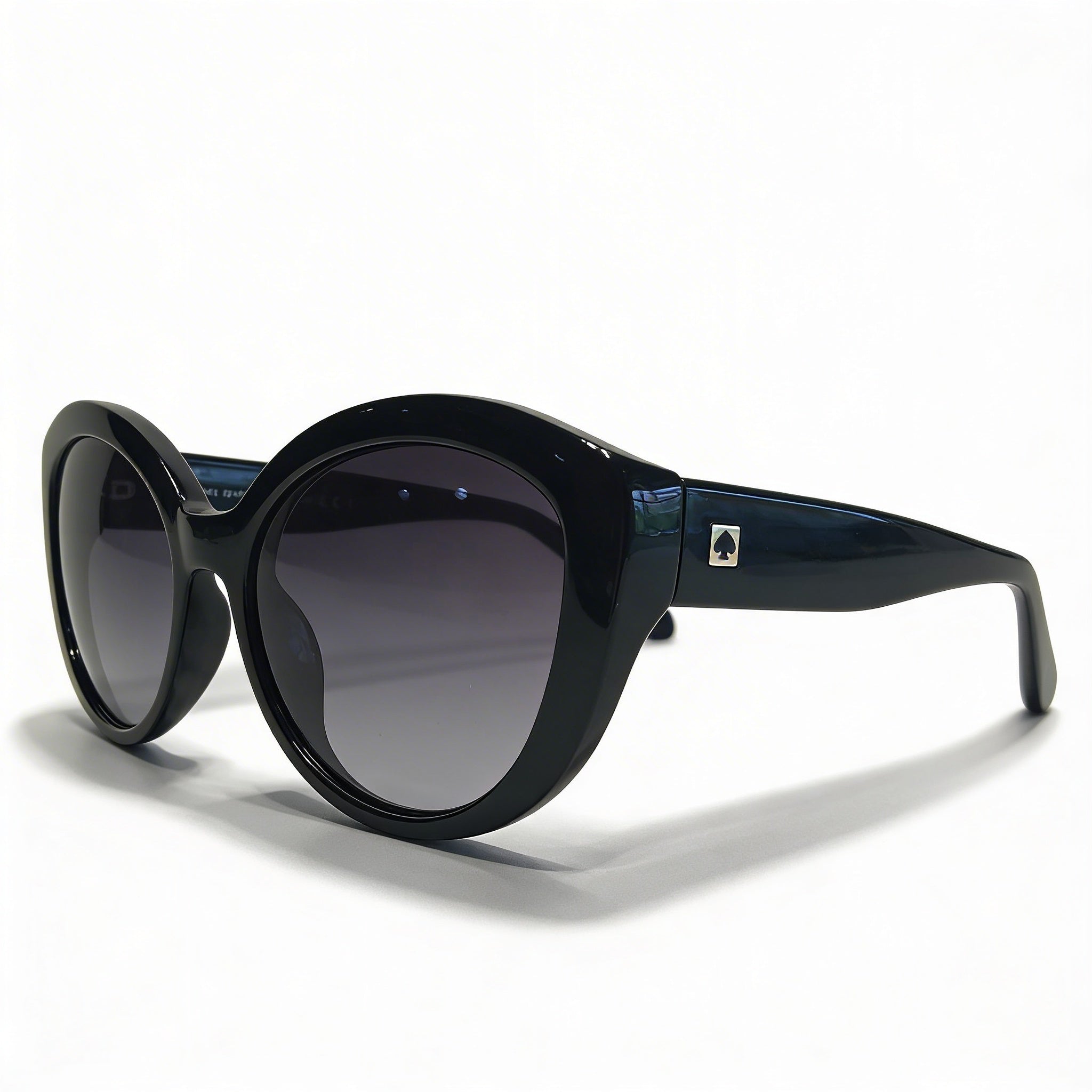 Gafas de sol Kate Spade New York Sherrie 0D28 para mujer, estilo clásico ojo de gato, montura negra, lentes negras, 55 mm, Photo 1