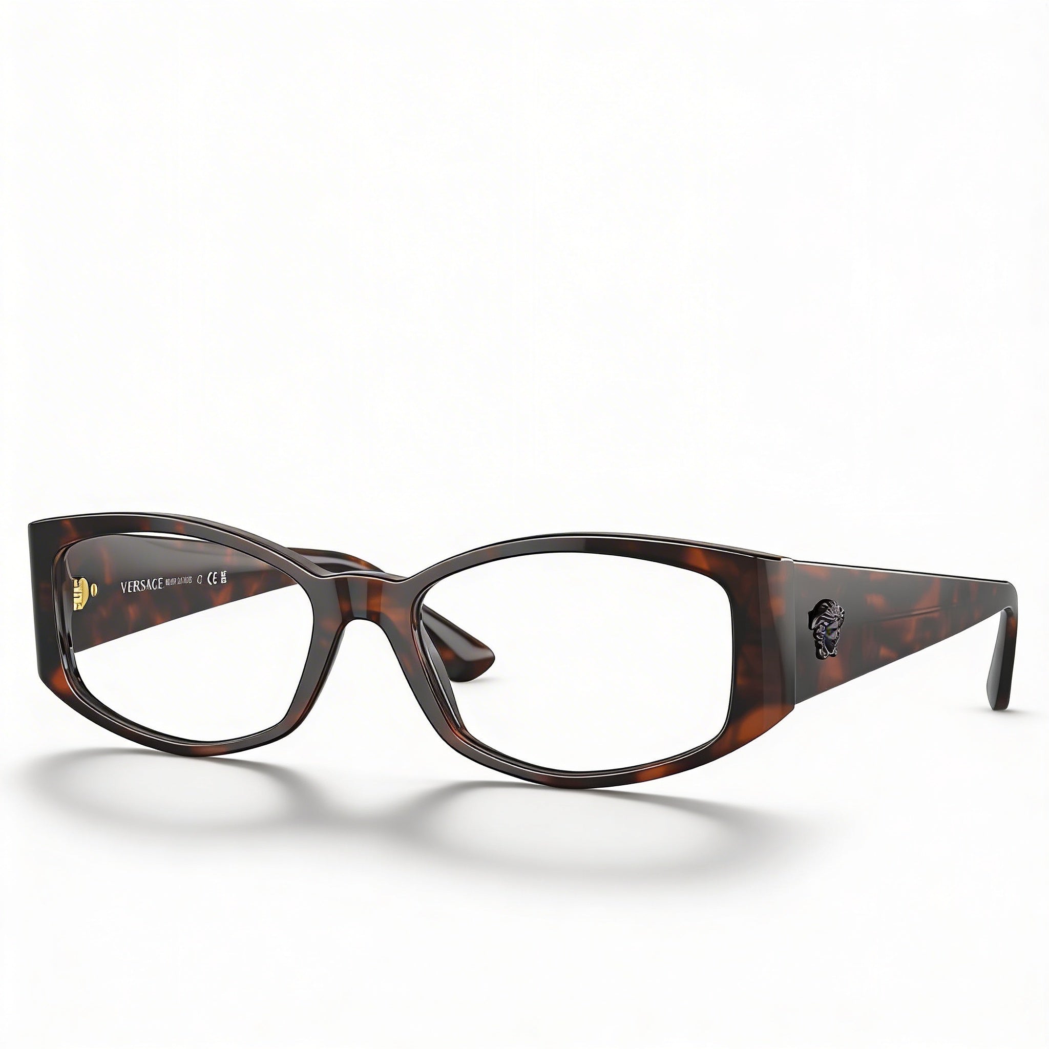 Versace Ve 3343 Men’s Multicoloured Acetate Frame Clear Polycarbonate Lens Sunglasses 52mm, Photo 1