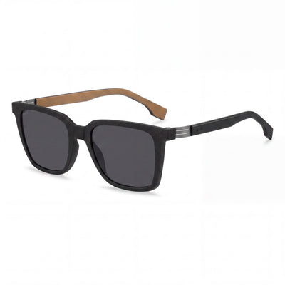 Gafas de sol Hugo Boss BOSS 1574/S para hombre, funcionales y cómodas, armazón de plástico negro, beige y gris, 53 mm