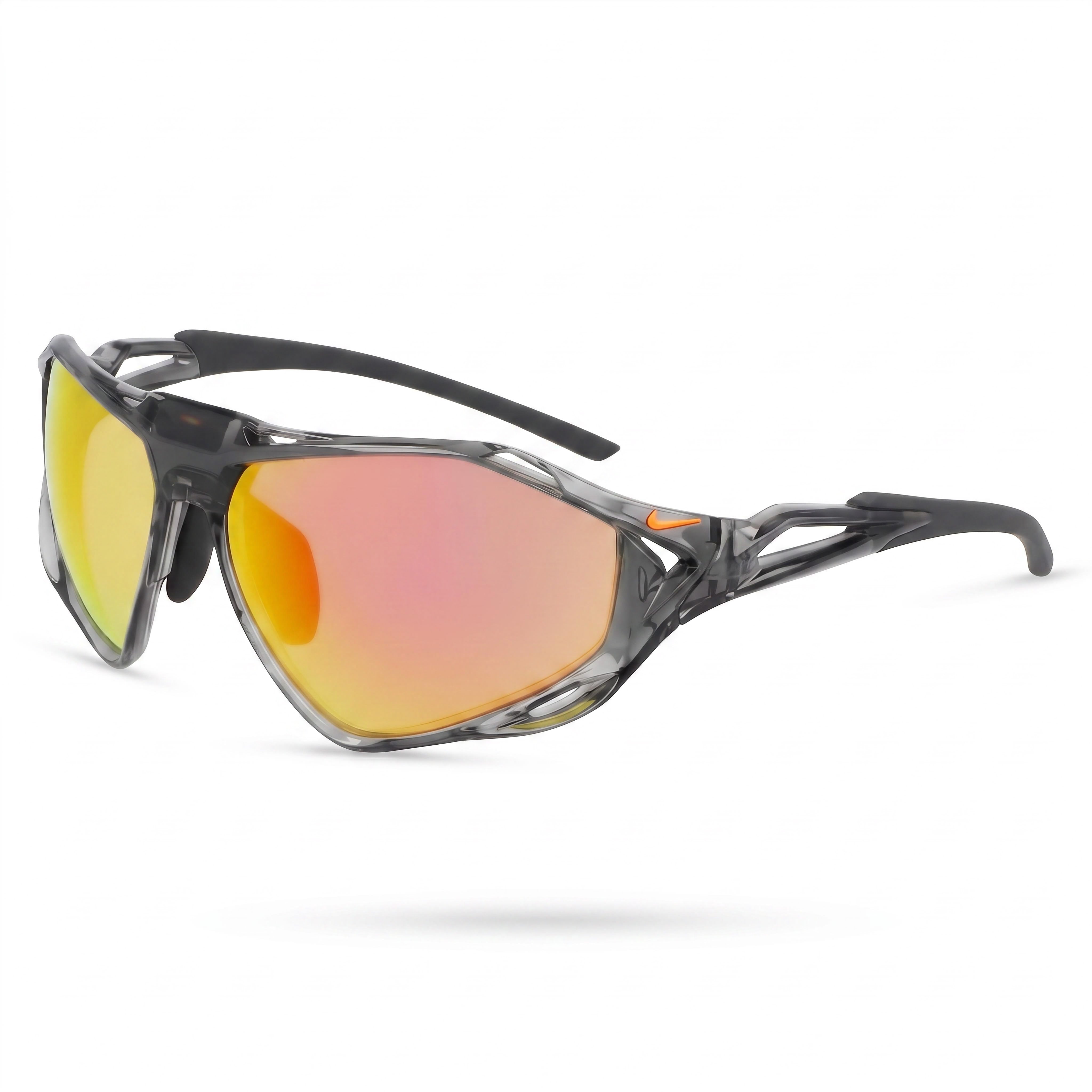 Gafas de sol Nike Zeus Rise E If1113x unisex de acetato con protección UV y efecto espejo, color gris humo, naranja carretera, 63 mm, Photo 1
