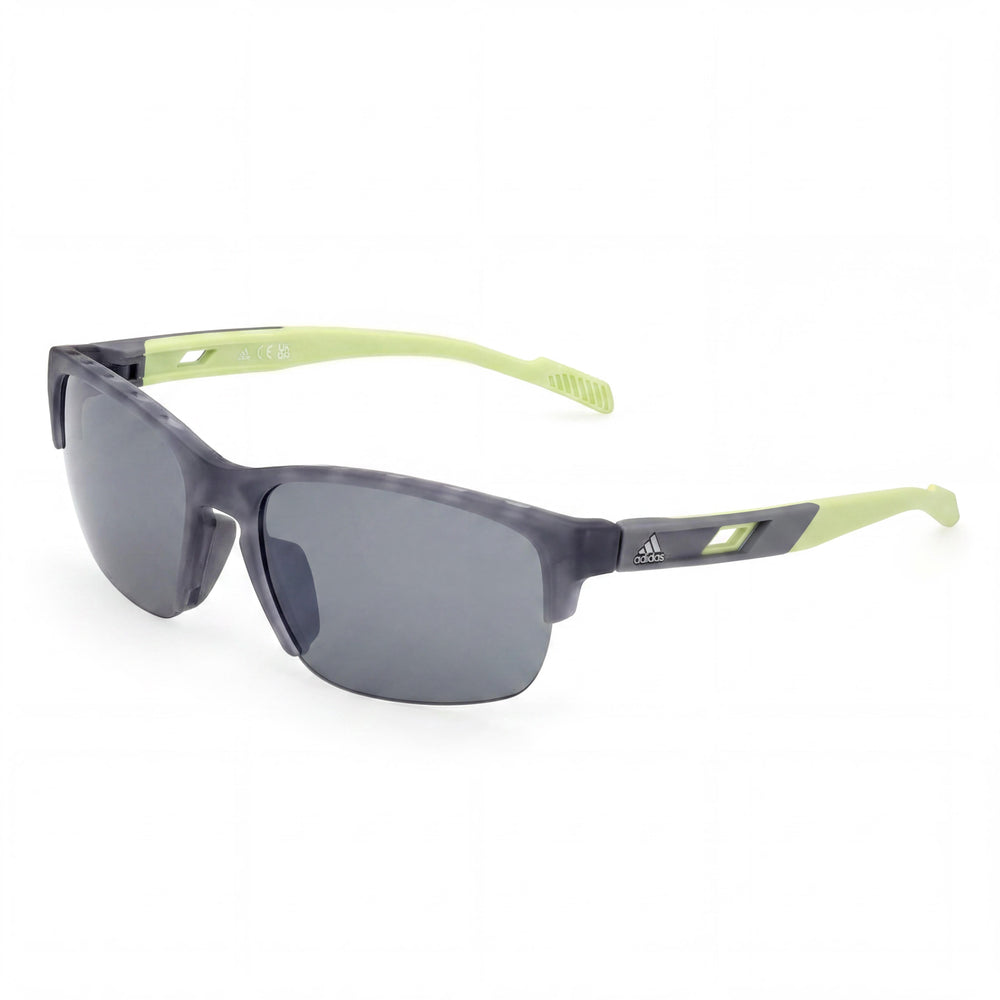 adidas Sp0068 Men's Grey Acetate Frame Smoke Polarized UV Protected Sunglasses 57mm