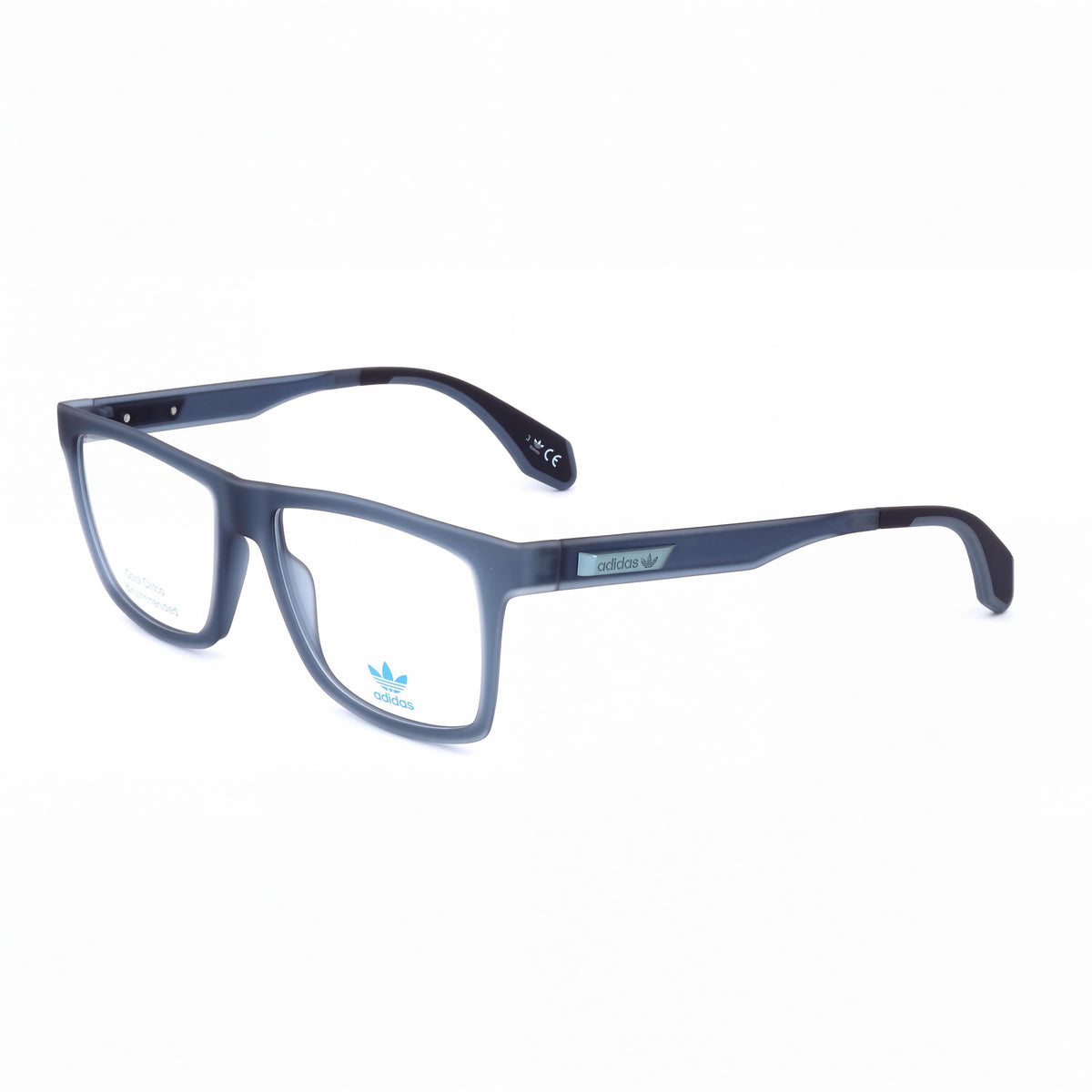 Lentes de Sol Casuales de Plástico para Hombre adidas, Azul Mate, Micas Transparentes de Demostración, Aptos para Receta, Ancho de Lente de 54mm, Photo 1